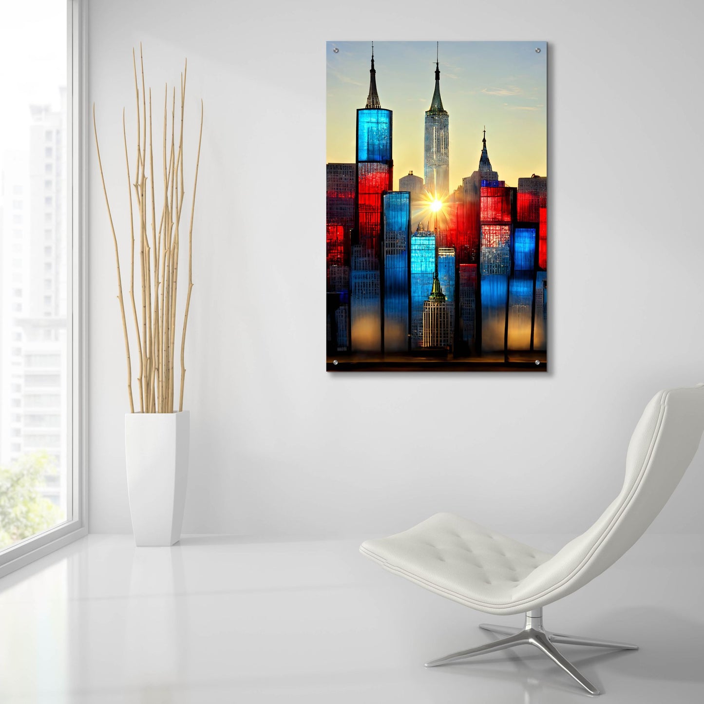 Epic Art 'New York 1' by Ray Heere, Acrylic Glass Wall Art,24x36