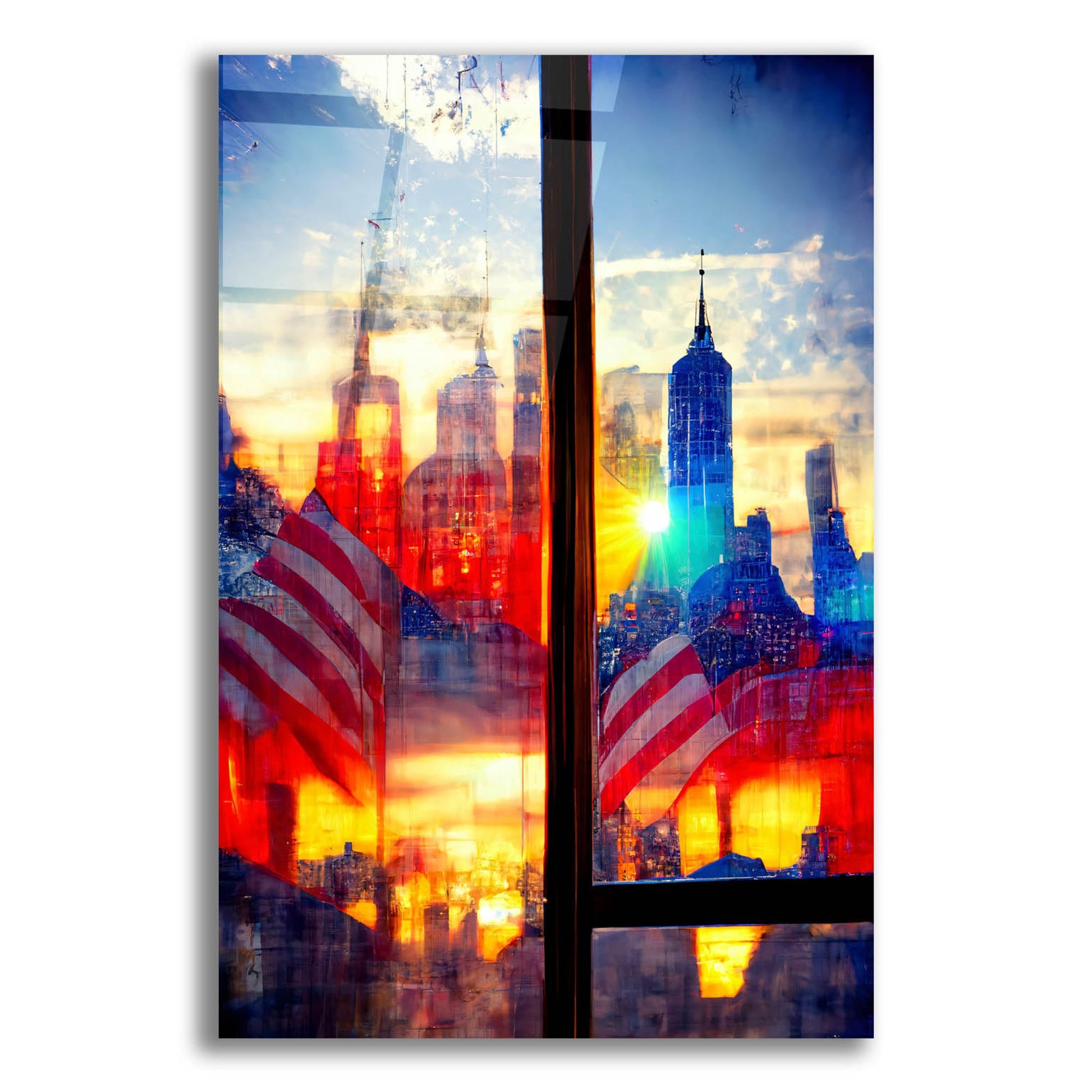 Epic Art 'New York 2' by Ray Heere, Acrylic Glass Wall Art,12x16