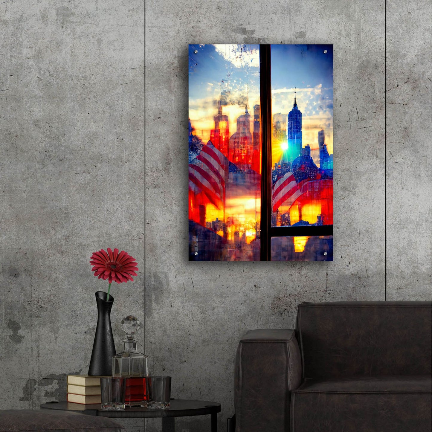 Epic Art 'New York 2' by Ray Heere, Acrylic Glass Wall Art,24x36