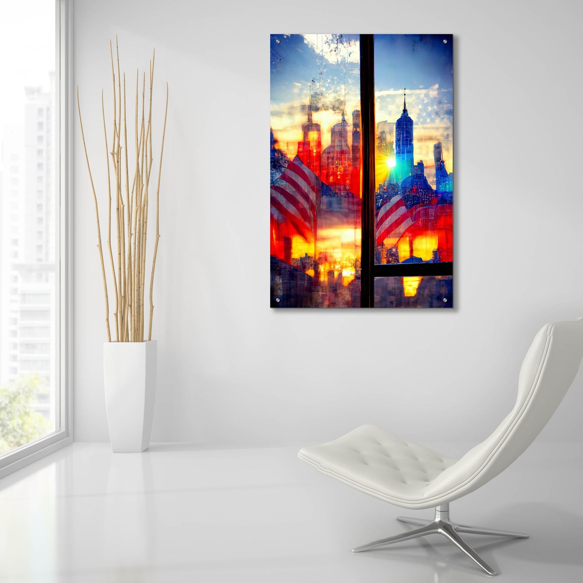 Epic Art 'New York 2' by Ray Heere, Acrylic Glass Wall Art,24x36