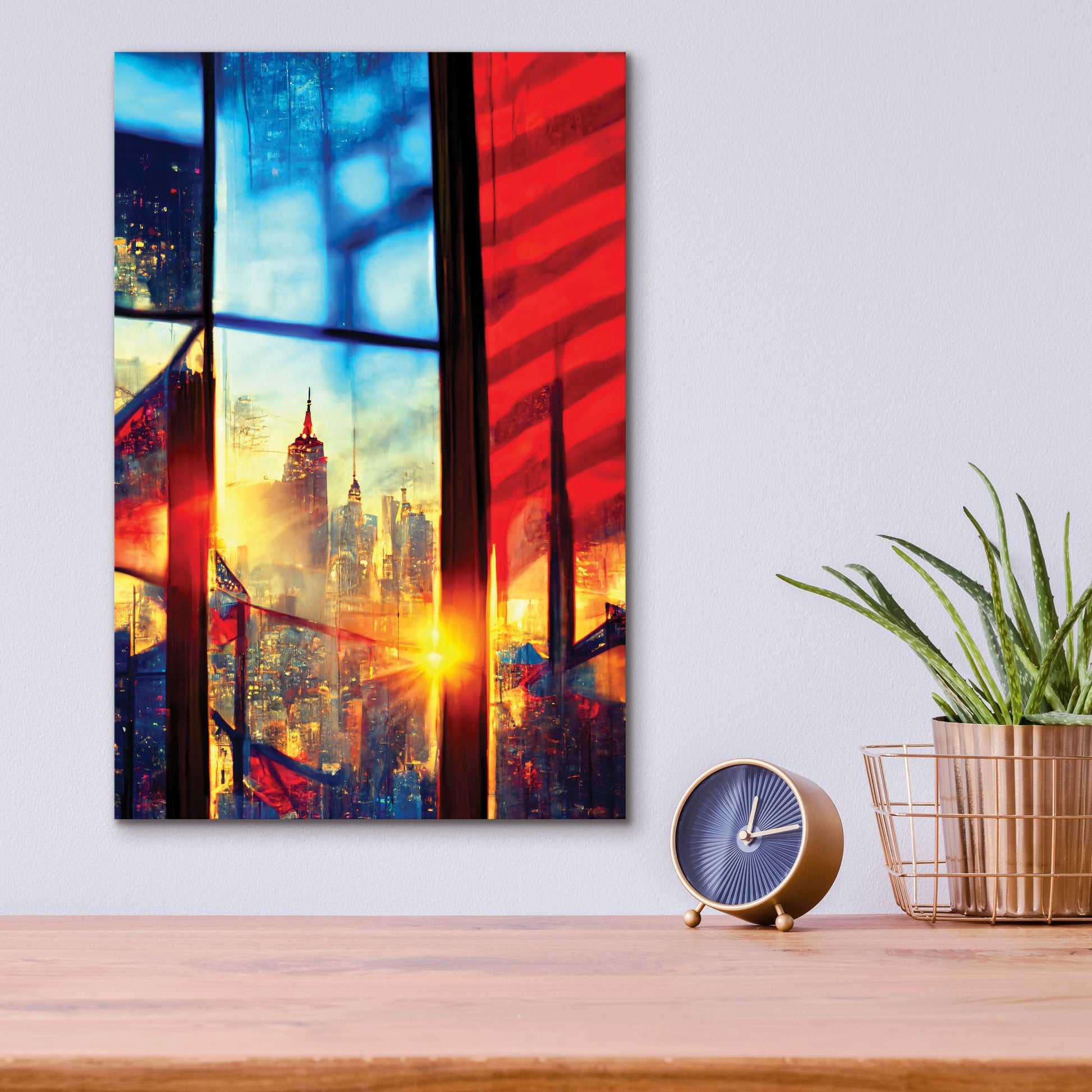 Epic Art 'New York 3' by Ray Heere, Acrylic Glass Wall Art,12x16