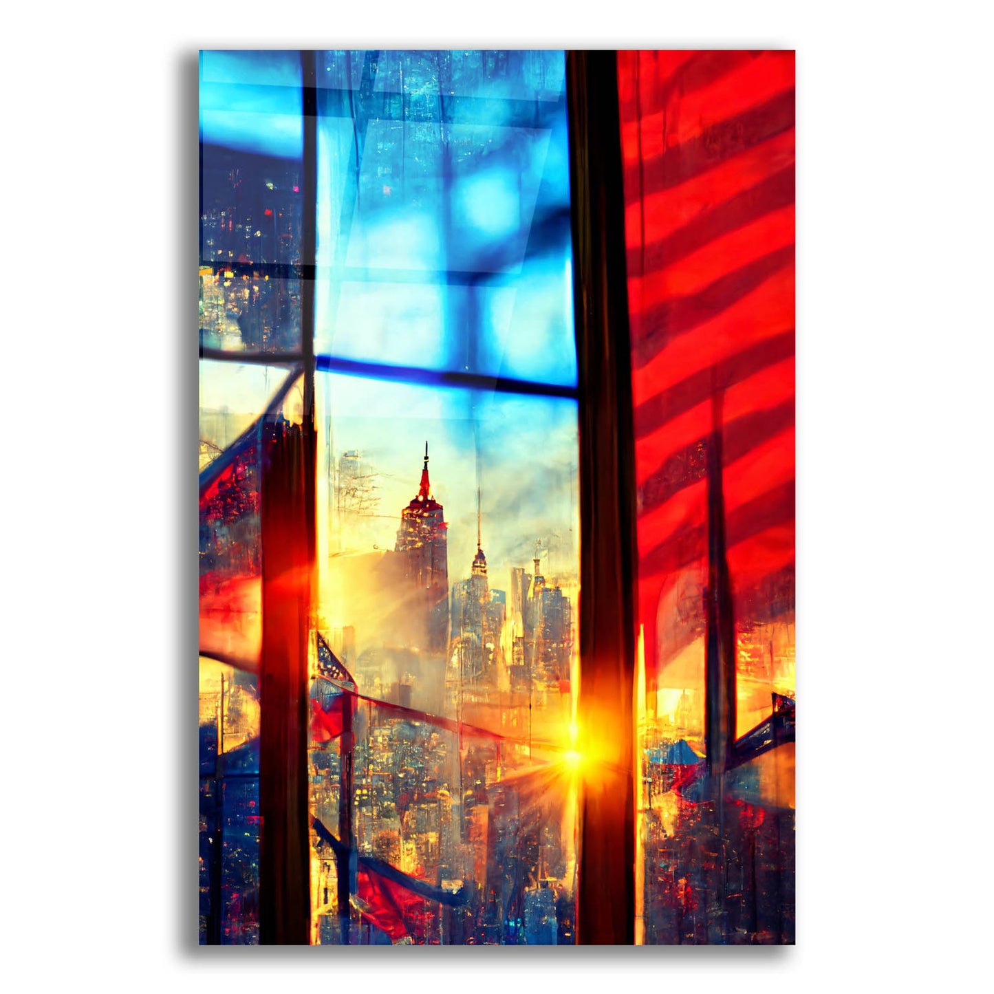 Epic Art 'New York 3' by Ray Heere, Acrylic Glass Wall Art,12x16