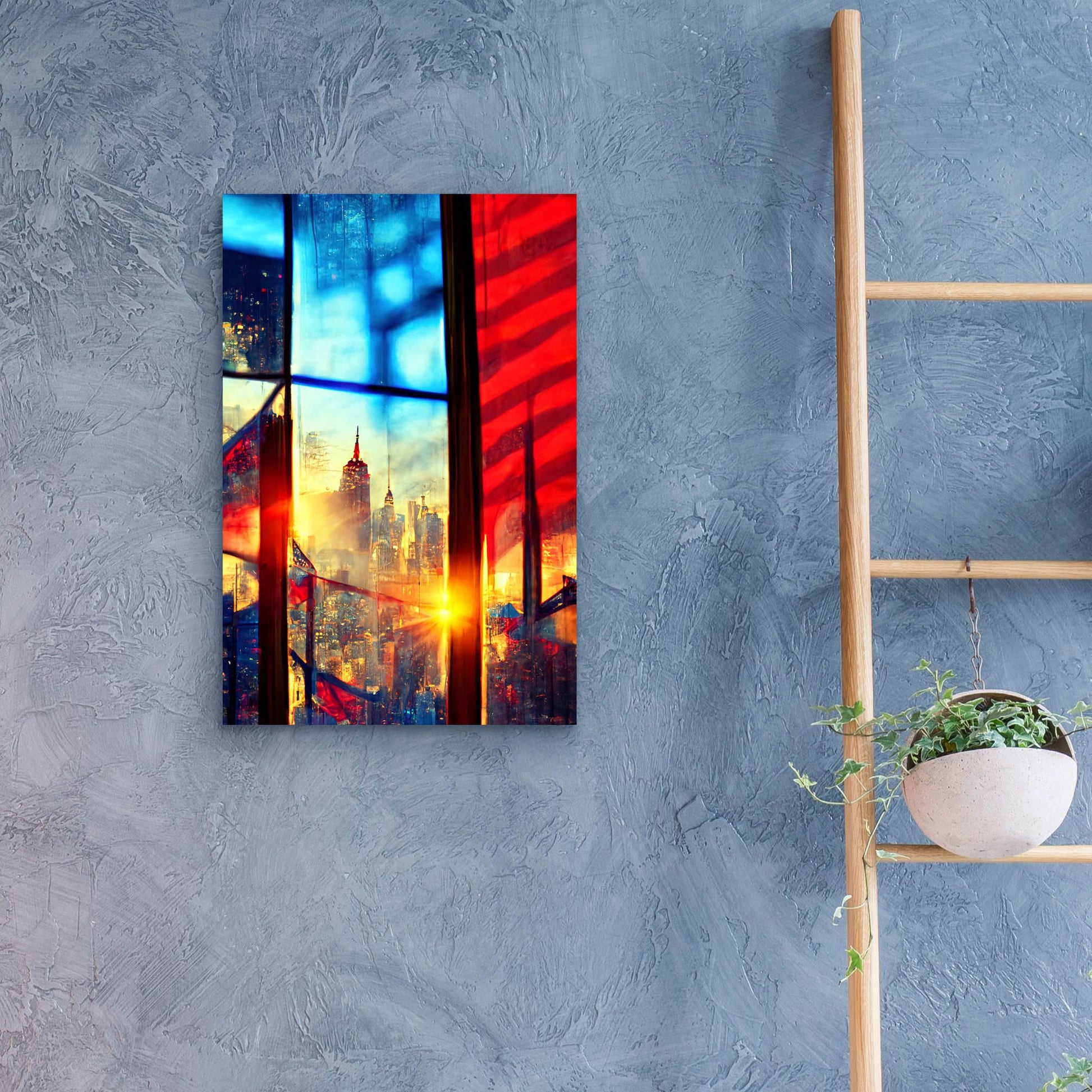 Epic Art 'New York 3' by Ray Heere, Acrylic Glass Wall Art,16x24