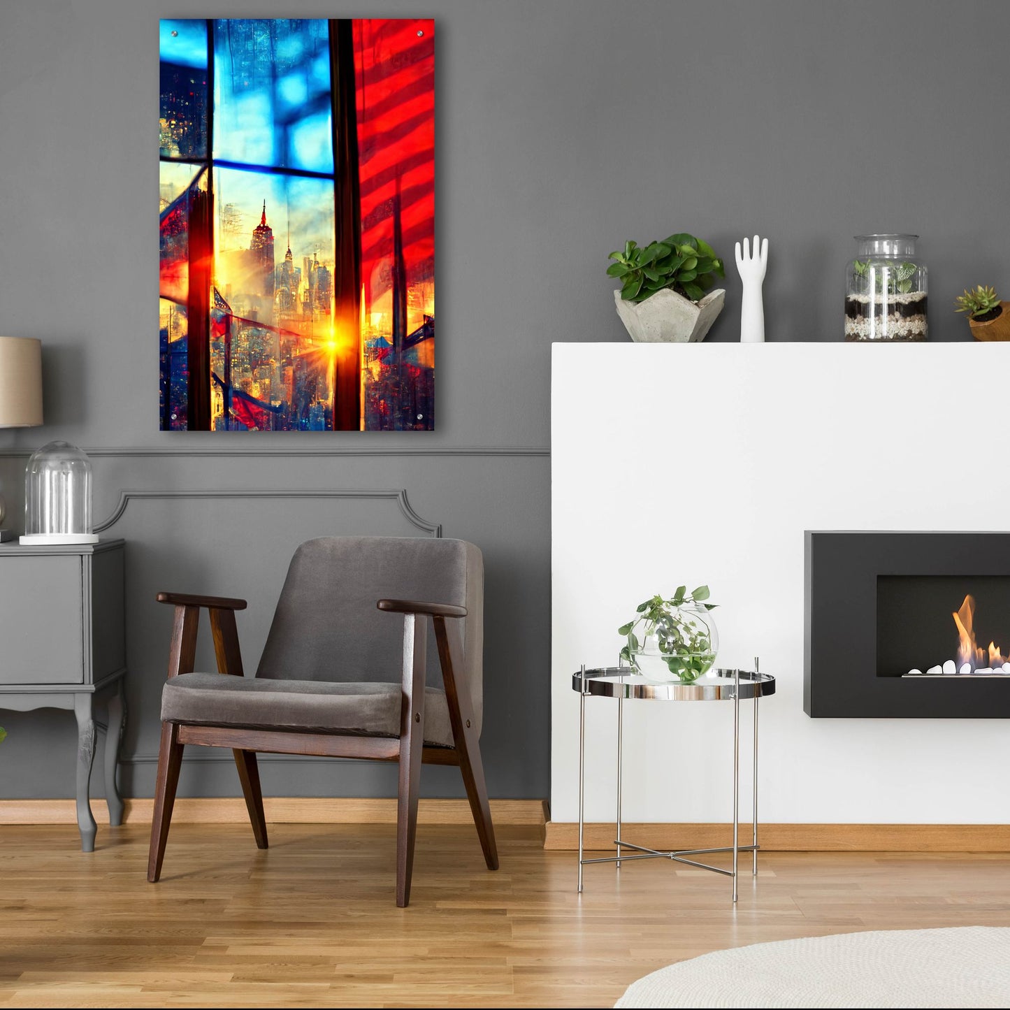 Epic Art 'New York 3' by Ray Heere, Acrylic Glass Wall Art,24x36