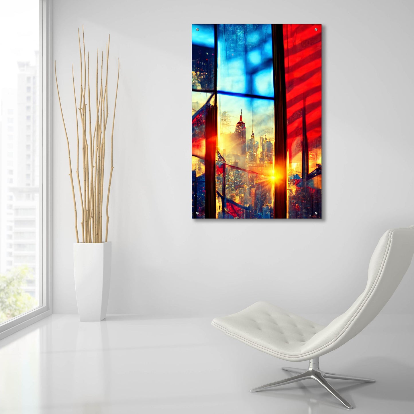 Epic Art 'New York 3' by Ray Heere, Acrylic Glass Wall Art,24x36