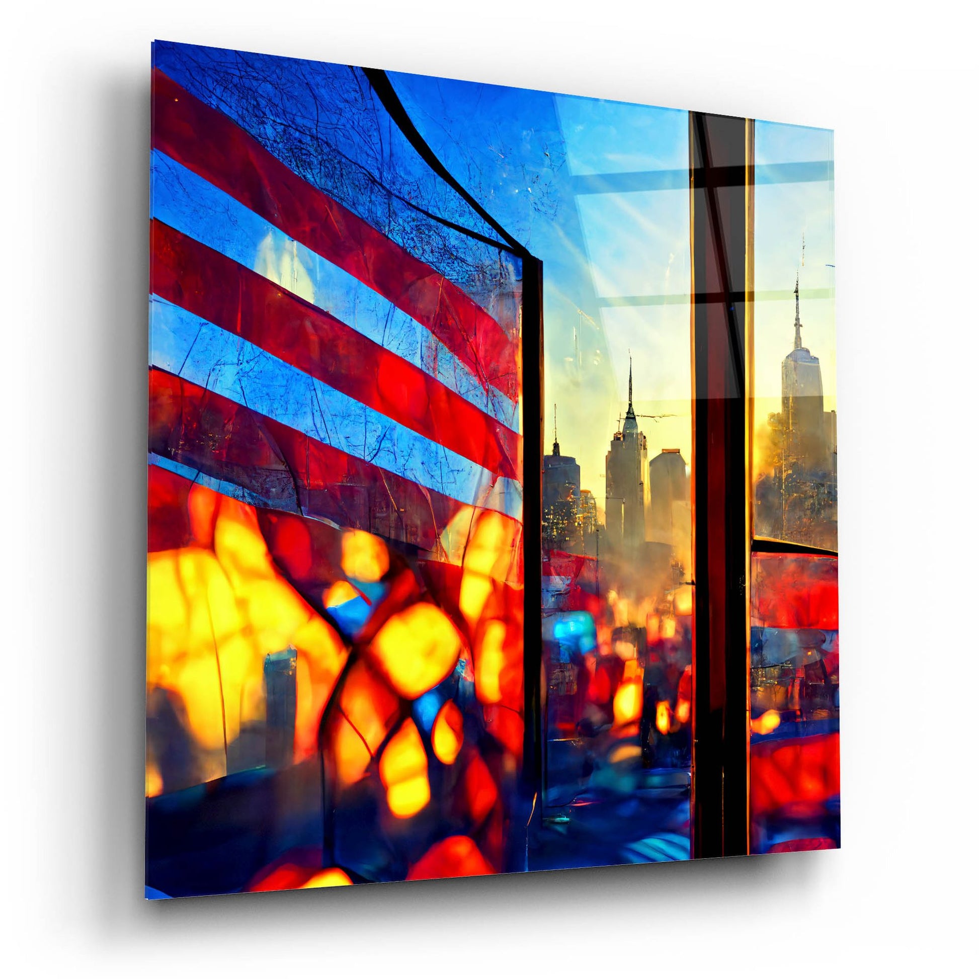 Epic Art 'New York 4' by Ray Heere, Acrylic Glass Wall Art,12x12