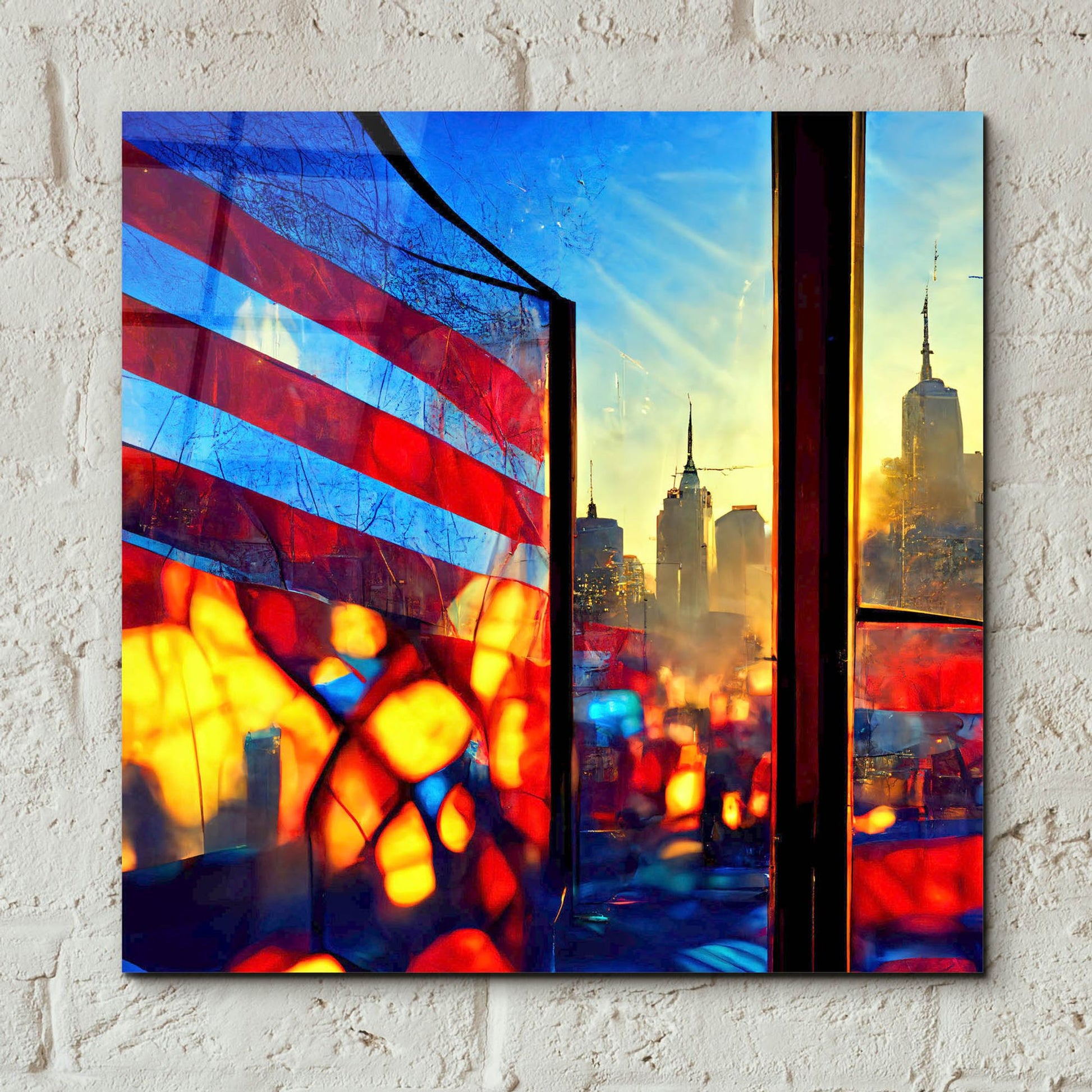 Epic Art 'New York 4' by Ray Heere, Acrylic Glass Wall Art,12x12