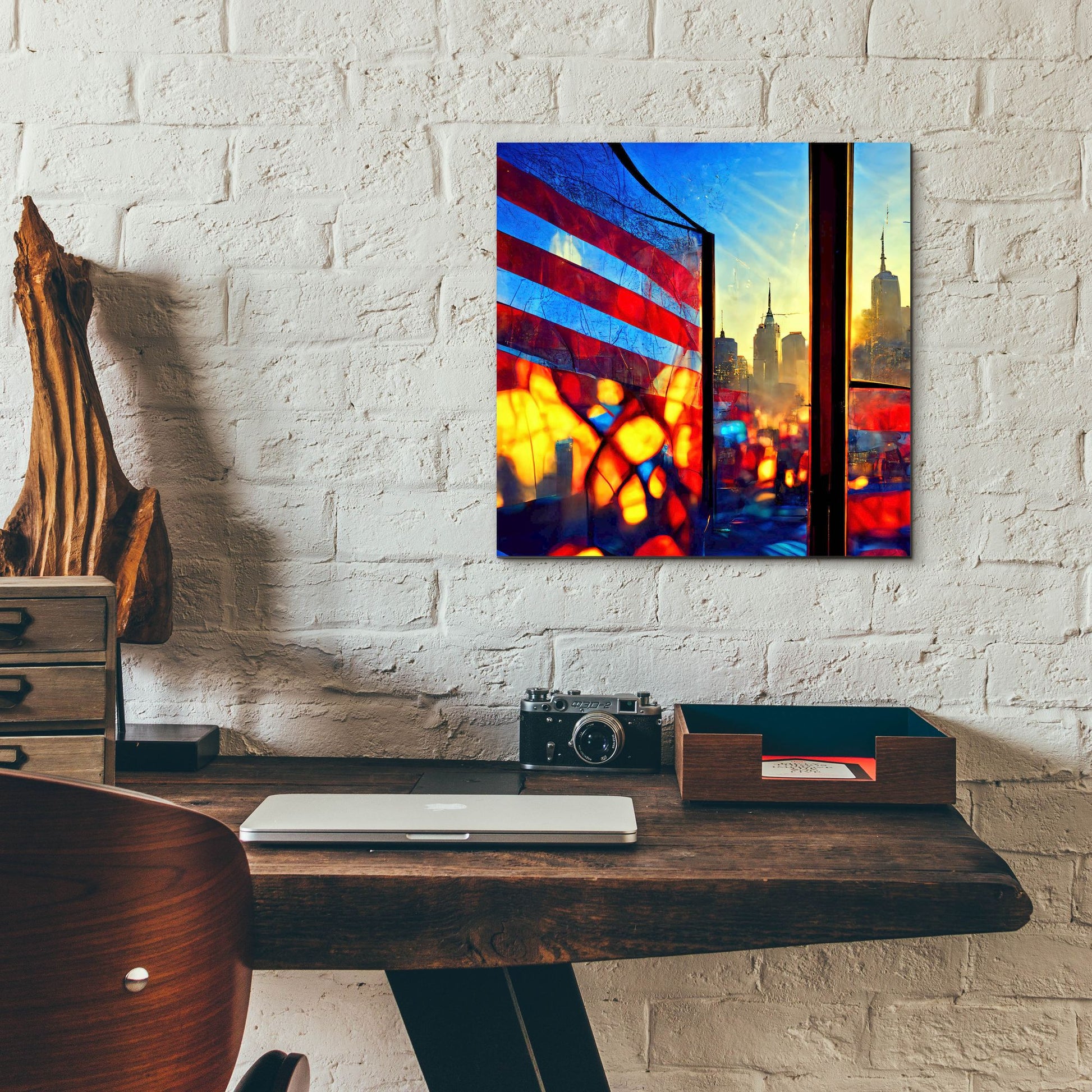 Epic Art 'New York 4' by Ray Heere, Acrylic Glass Wall Art,12x12