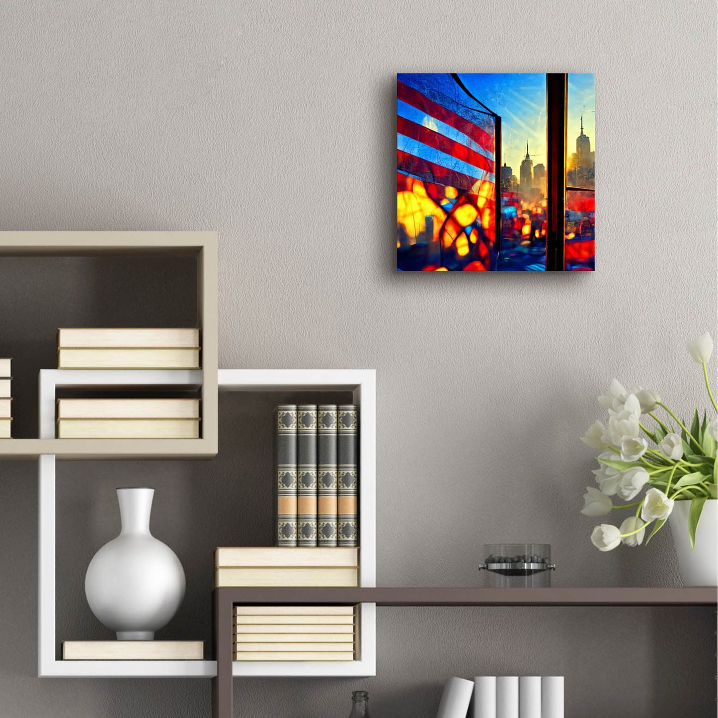 Epic Art 'New York 4' by Ray Heere, Acrylic Glass Wall Art,12x12