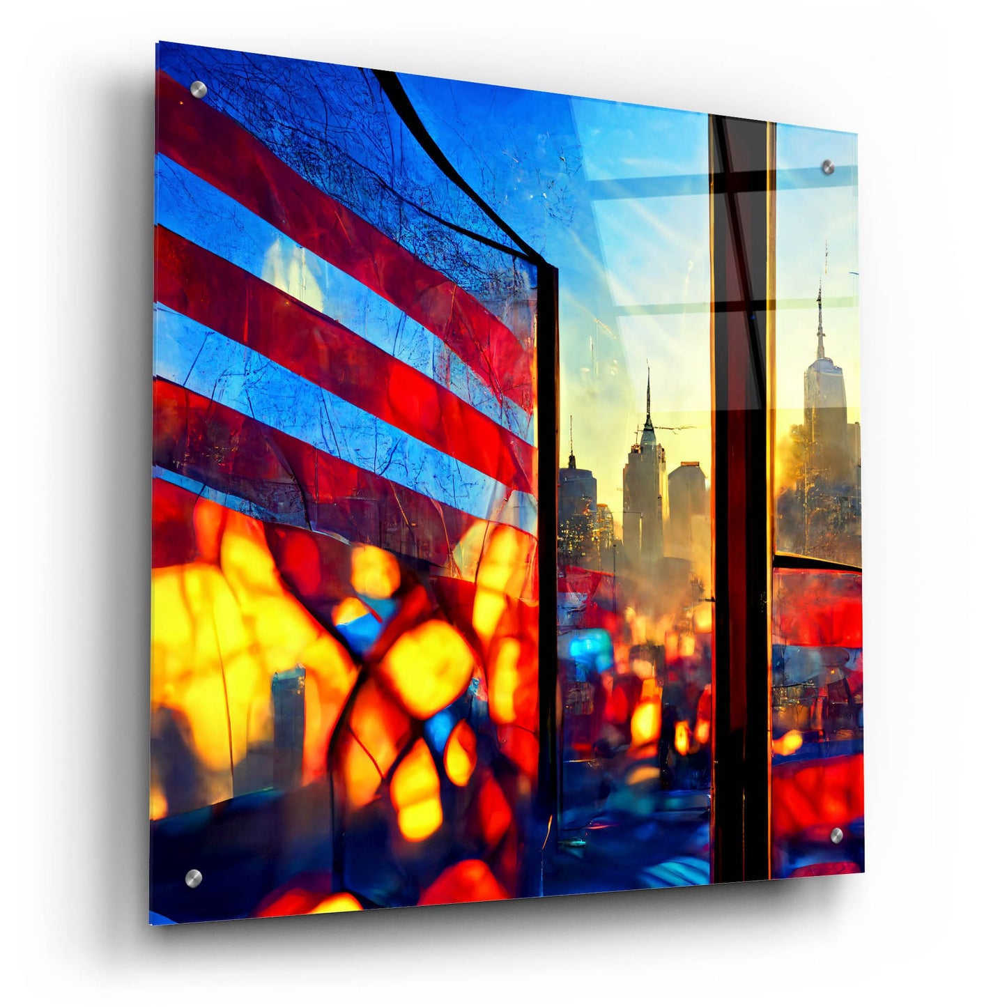 Epic Art 'New York 4' by Ray Heere, Acrylic Glass Wall Art,24x24