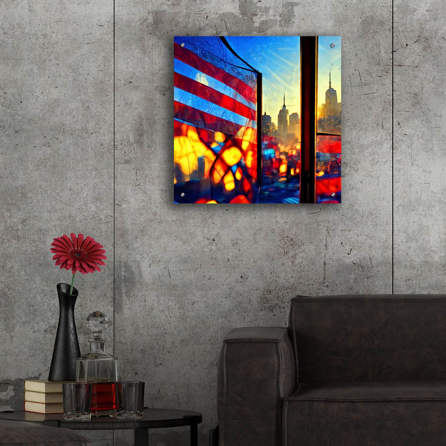 Epic Art 'New York 4' by Ray Heere, Acrylic Glass Wall Art,24x24