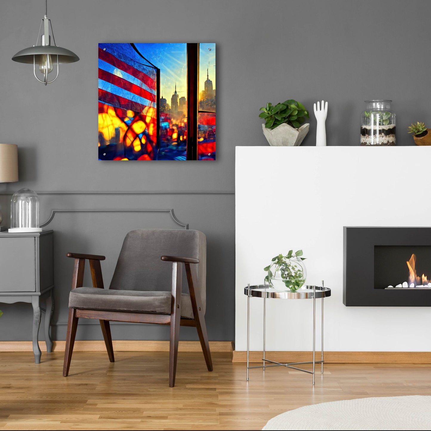 Epic Art 'New York 4' by Ray Heere, Acrylic Glass Wall Art,24x24