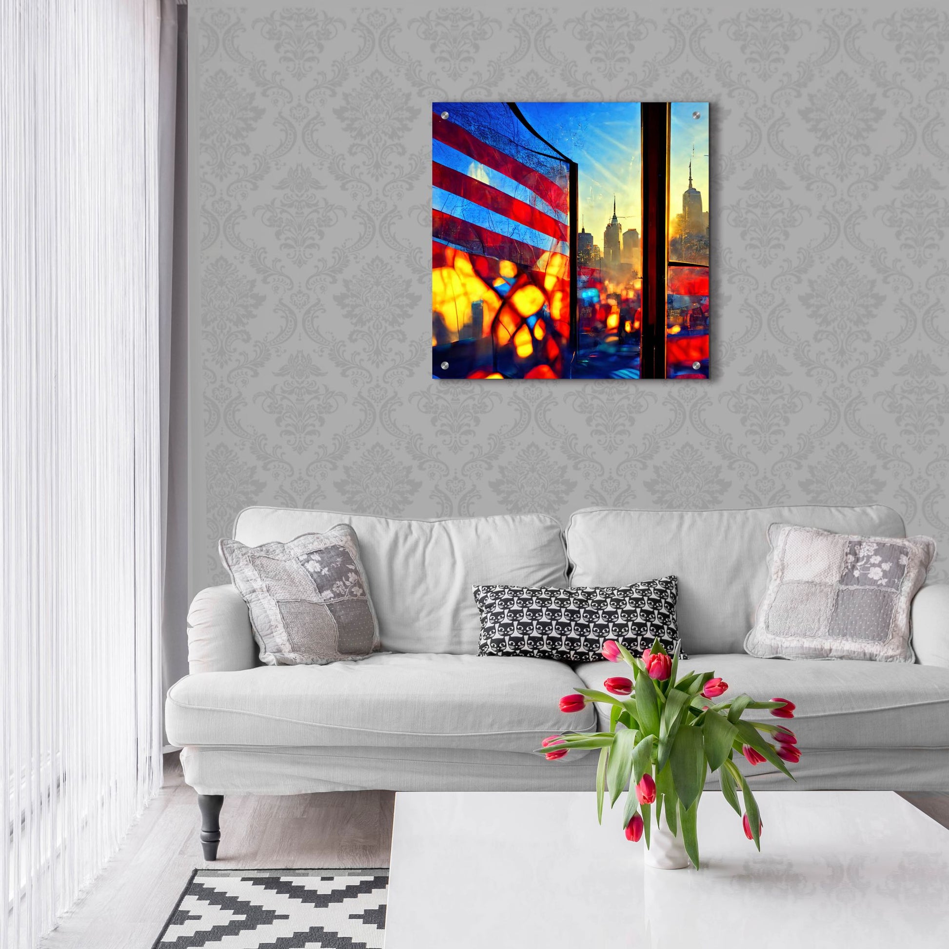 Epic Art 'New York 4' by Ray Heere, Acrylic Glass Wall Art,24x24