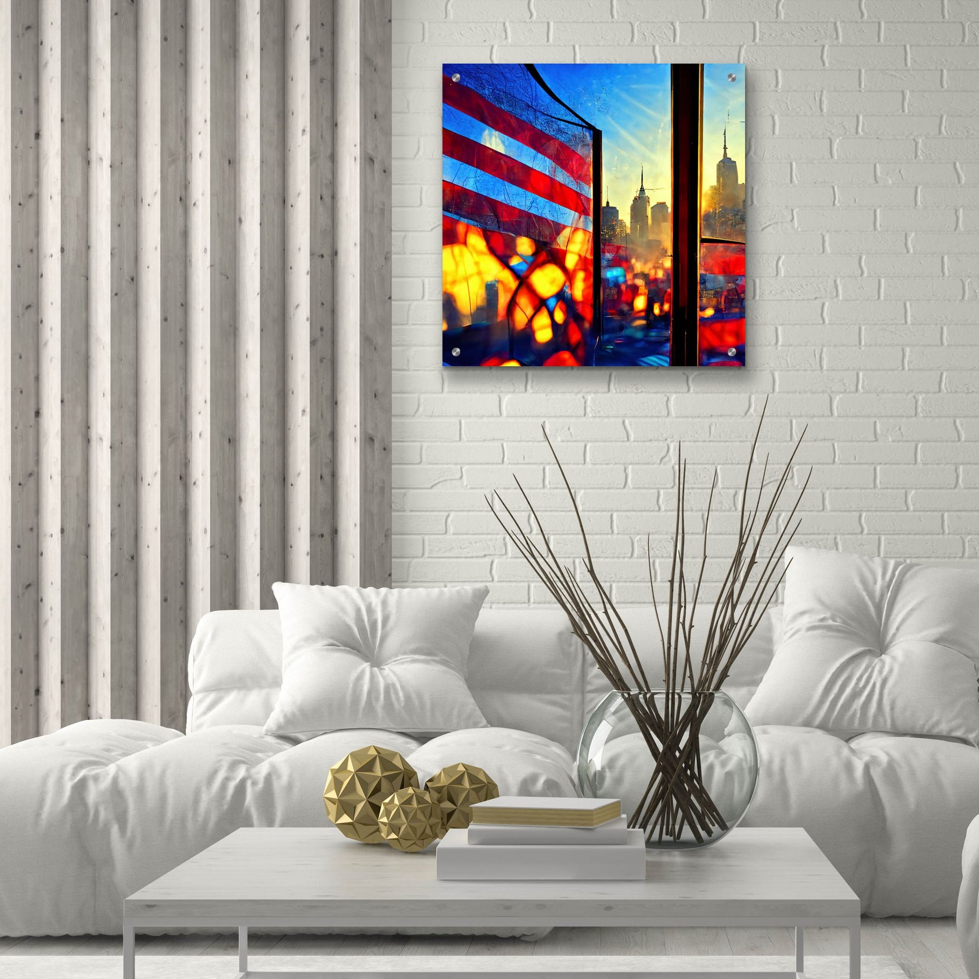 Epic Art 'New York 4' by Ray Heere, Acrylic Glass Wall Art,24x24