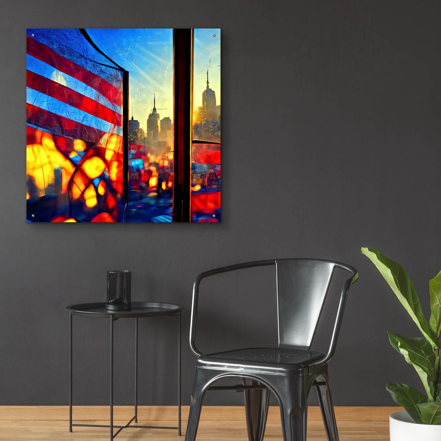 Epic Art 'New York 4' by Ray Heere, Acrylic Glass Wall Art,36x36