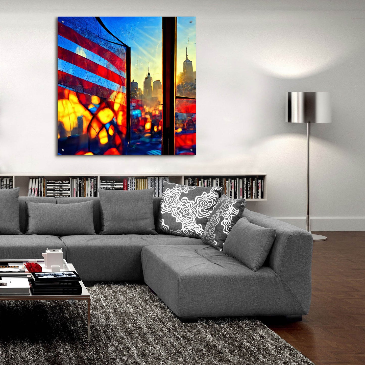 Epic Art 'New York 4' by Ray Heere, Acrylic Glass Wall Art,36x36