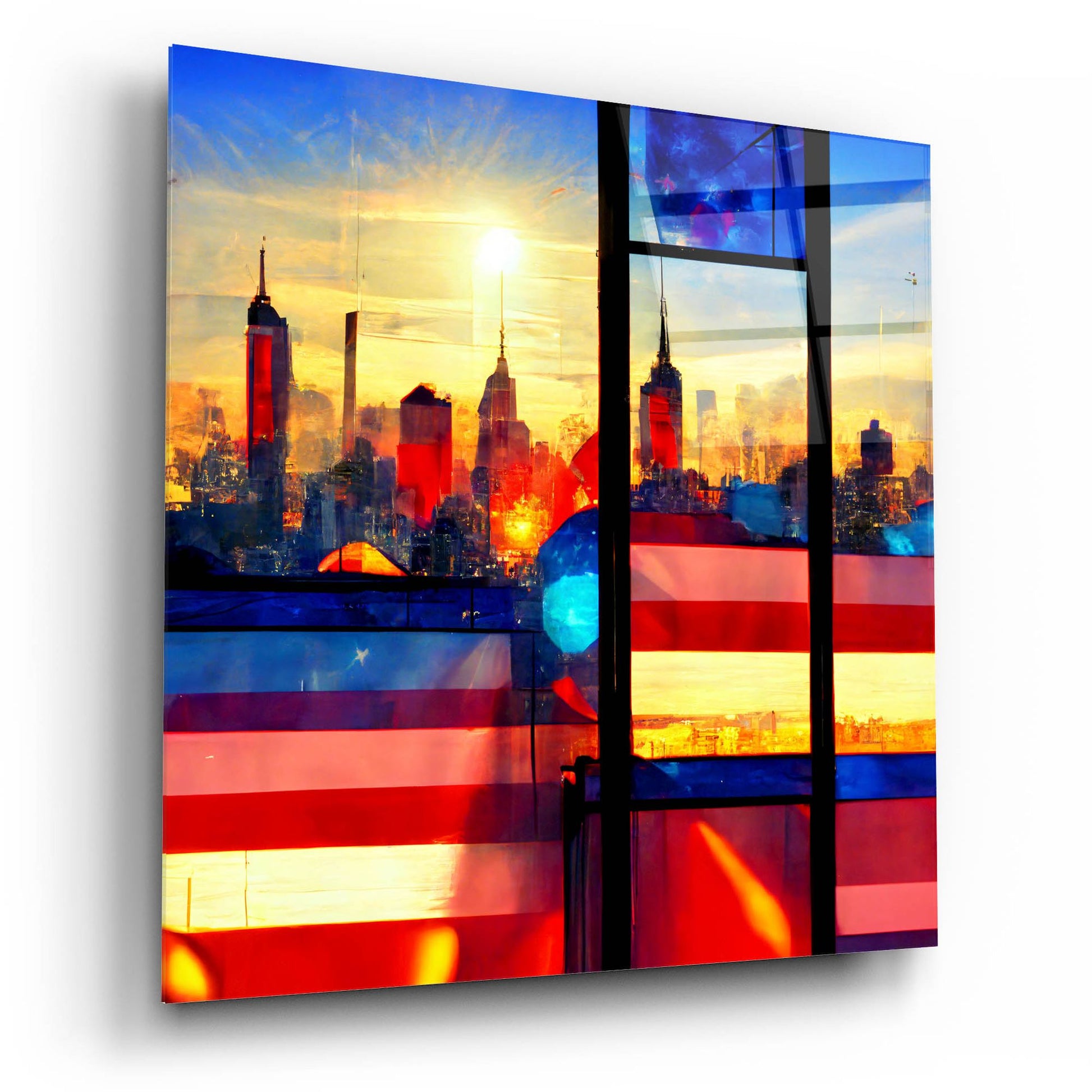 Epic Art 'New York 5' by Ray Heere, Acrylic Glass Wall Art,12x12