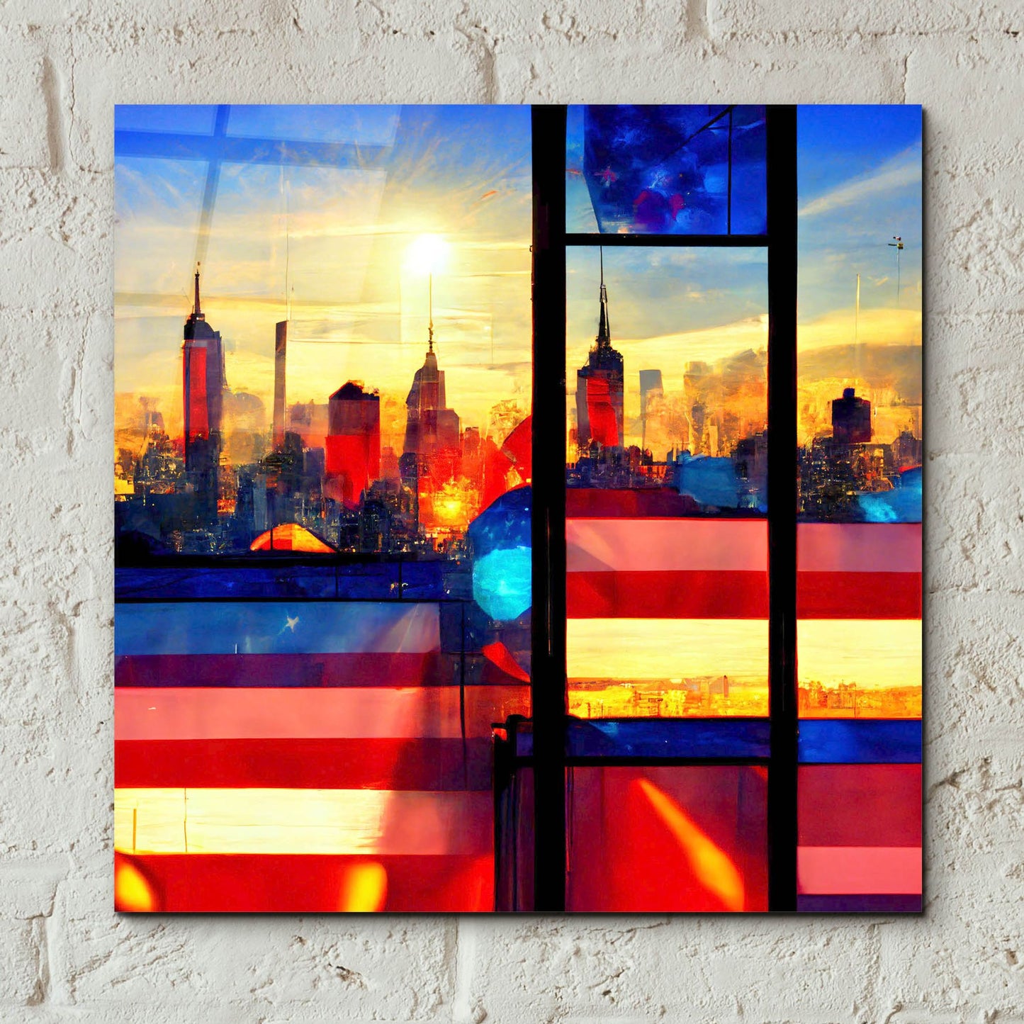 Epic Art 'New York 5' by Ray Heere, Acrylic Glass Wall Art,12x12