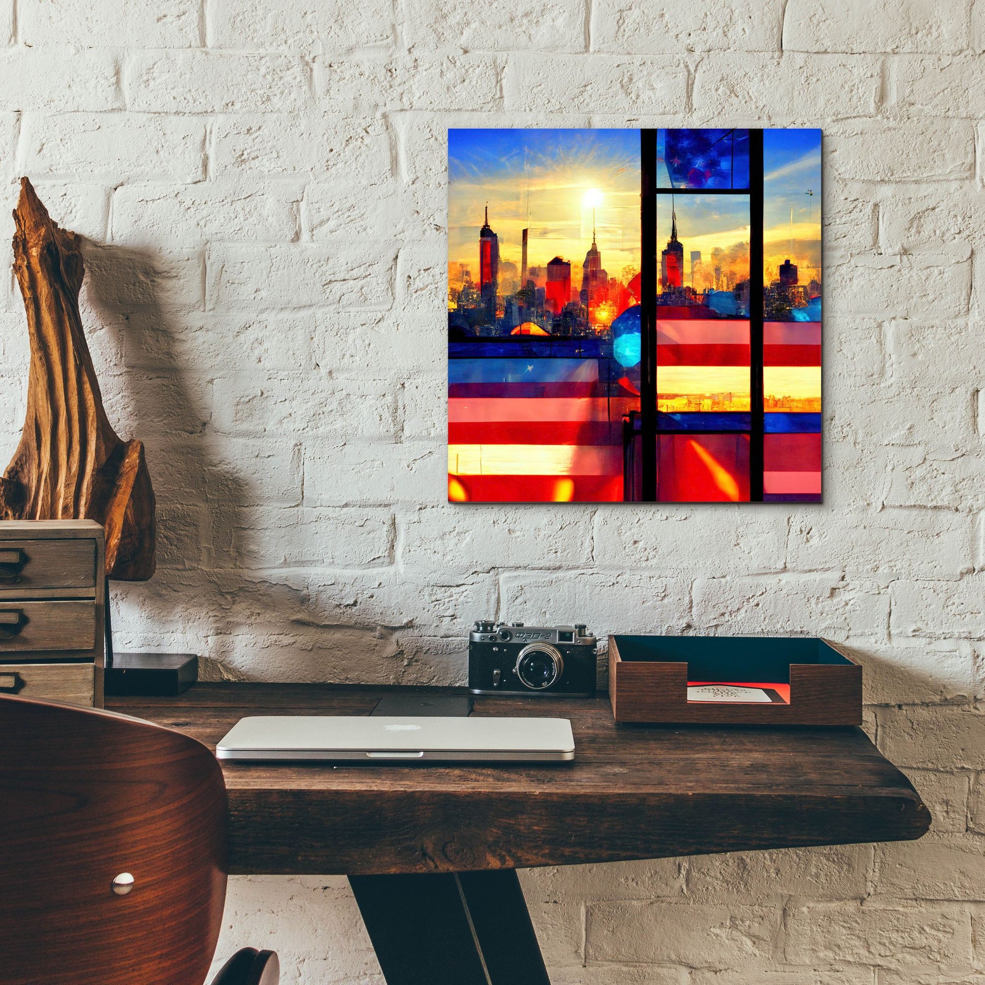 Epic Art 'New York 5' by Ray Heere, Acrylic Glass Wall Art,12x12