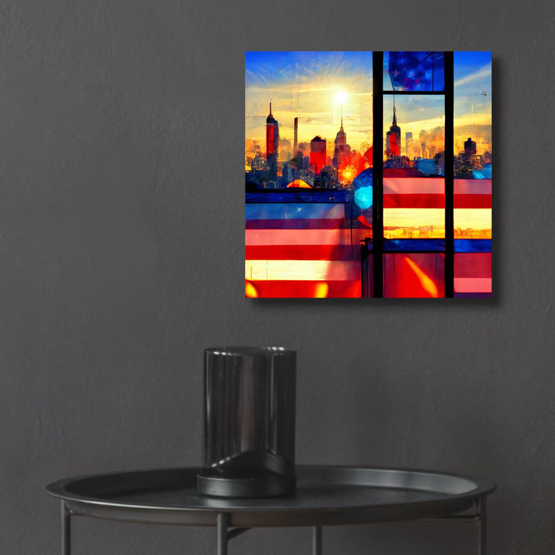 Epic Art 'New York 5' by Ray Heere, Acrylic Glass Wall Art,12x12