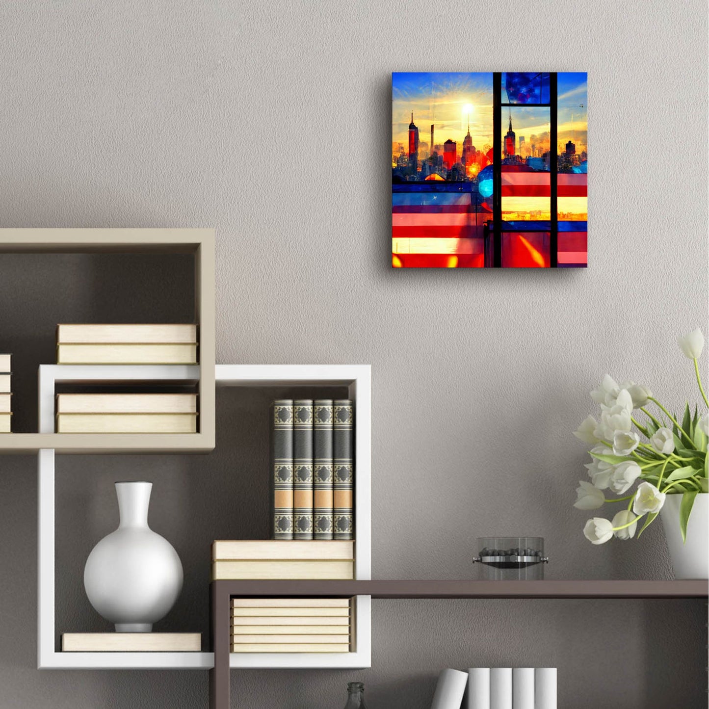 Epic Art 'New York 5' by Ray Heere, Acrylic Glass Wall Art,12x12