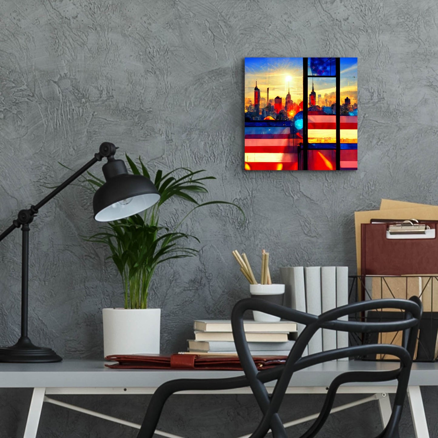 Epic Art 'New York 5' by Ray Heere, Acrylic Glass Wall Art,12x12