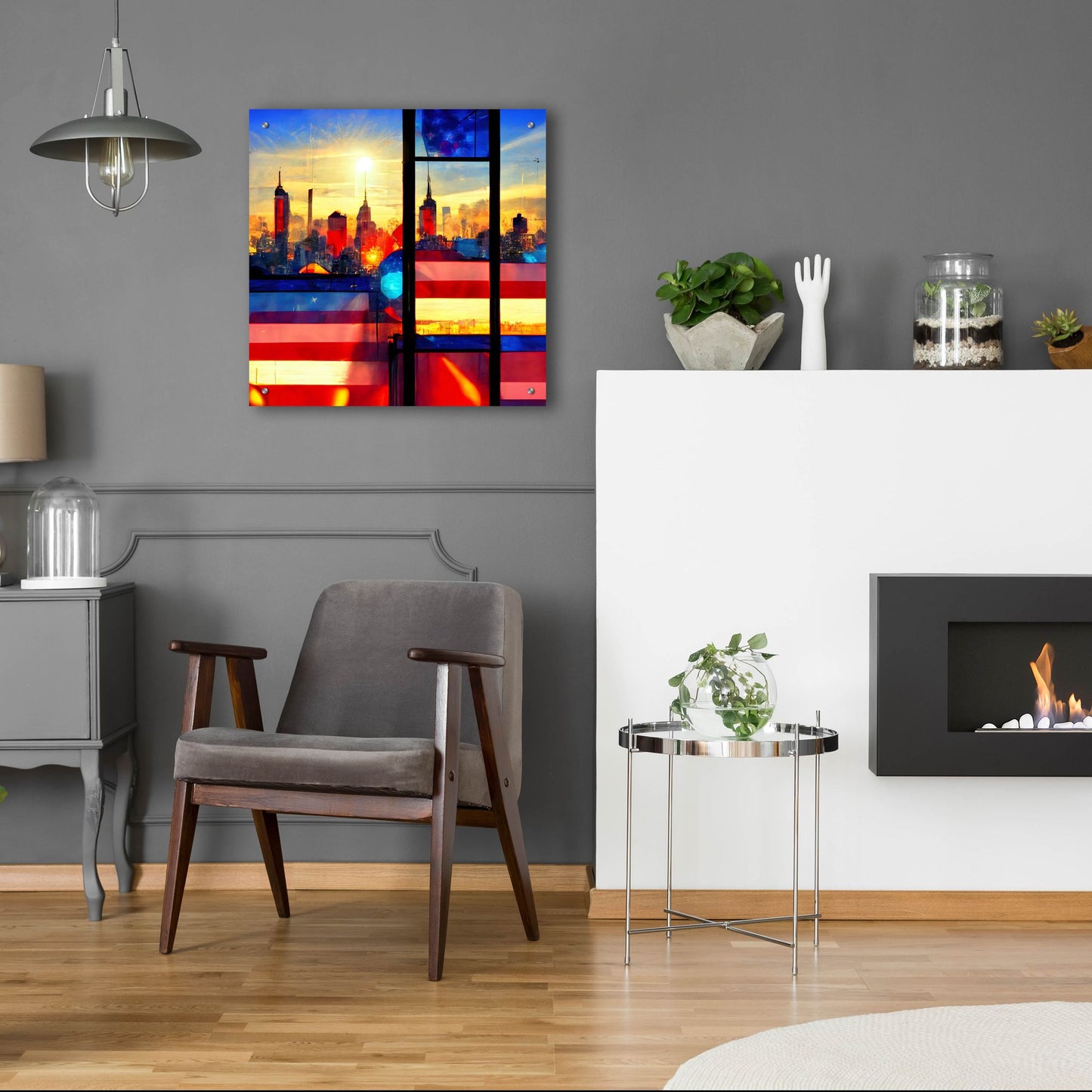 Epic Art 'New York 5' by Ray Heere, Acrylic Glass Wall Art,24x24