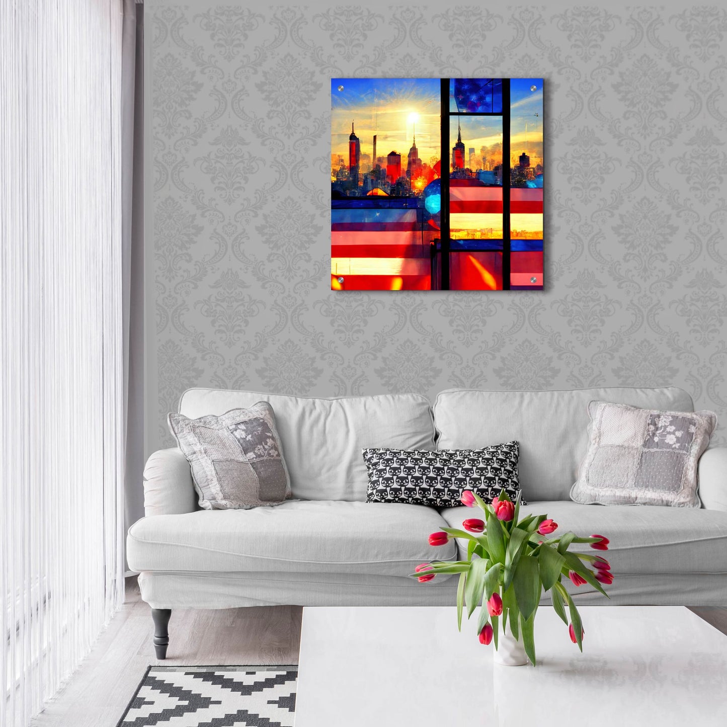 Epic Art 'New York 5' by Ray Heere, Acrylic Glass Wall Art,24x24