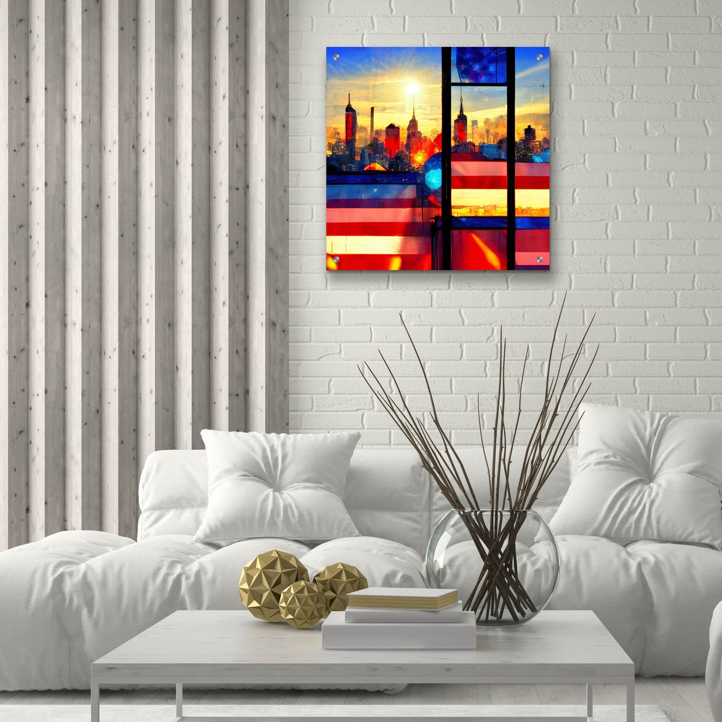 Epic Art 'New York 5' by Ray Heere, Acrylic Glass Wall Art,24x24