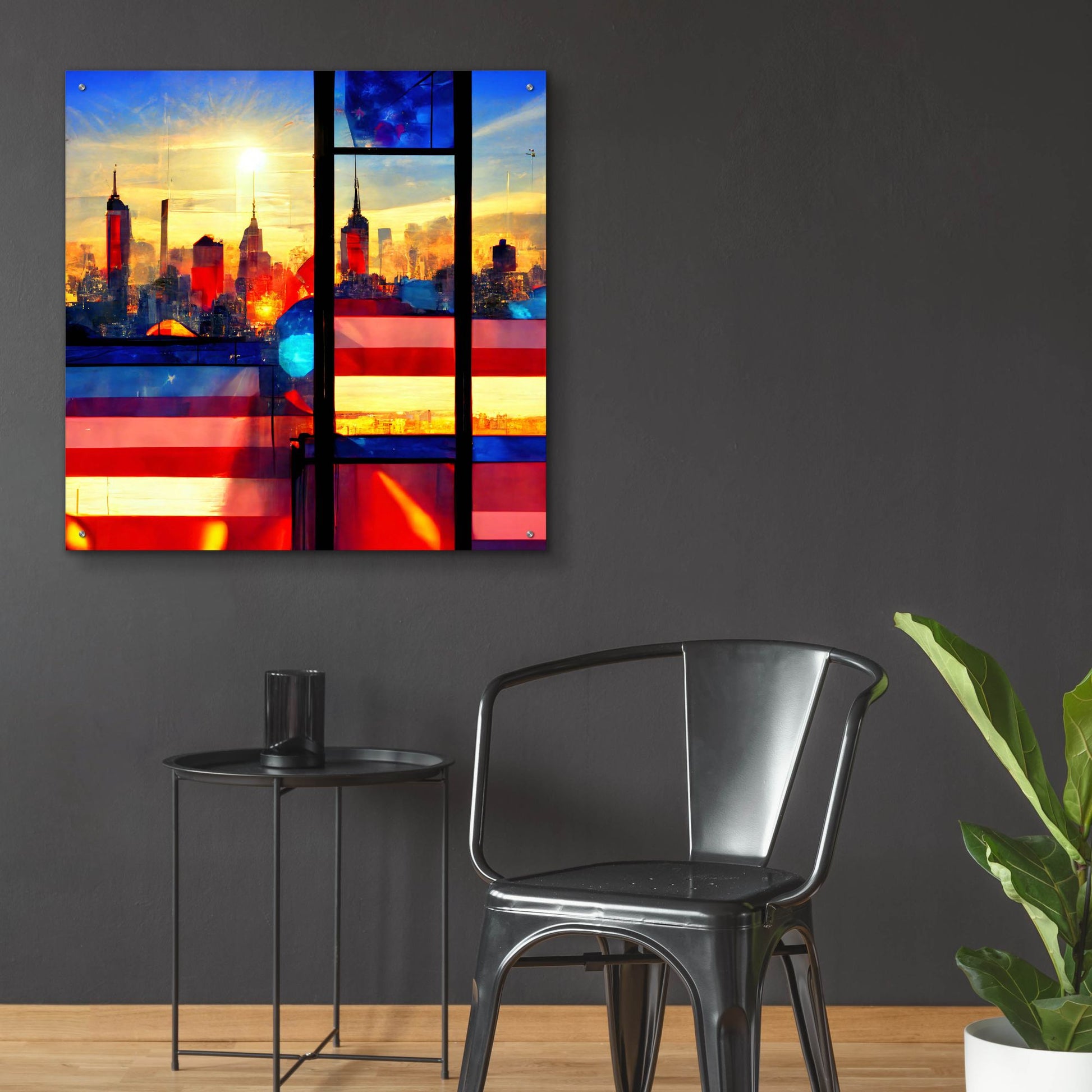 Epic Art 'New York 5' by Ray Heere, Acrylic Glass Wall Art,36x36