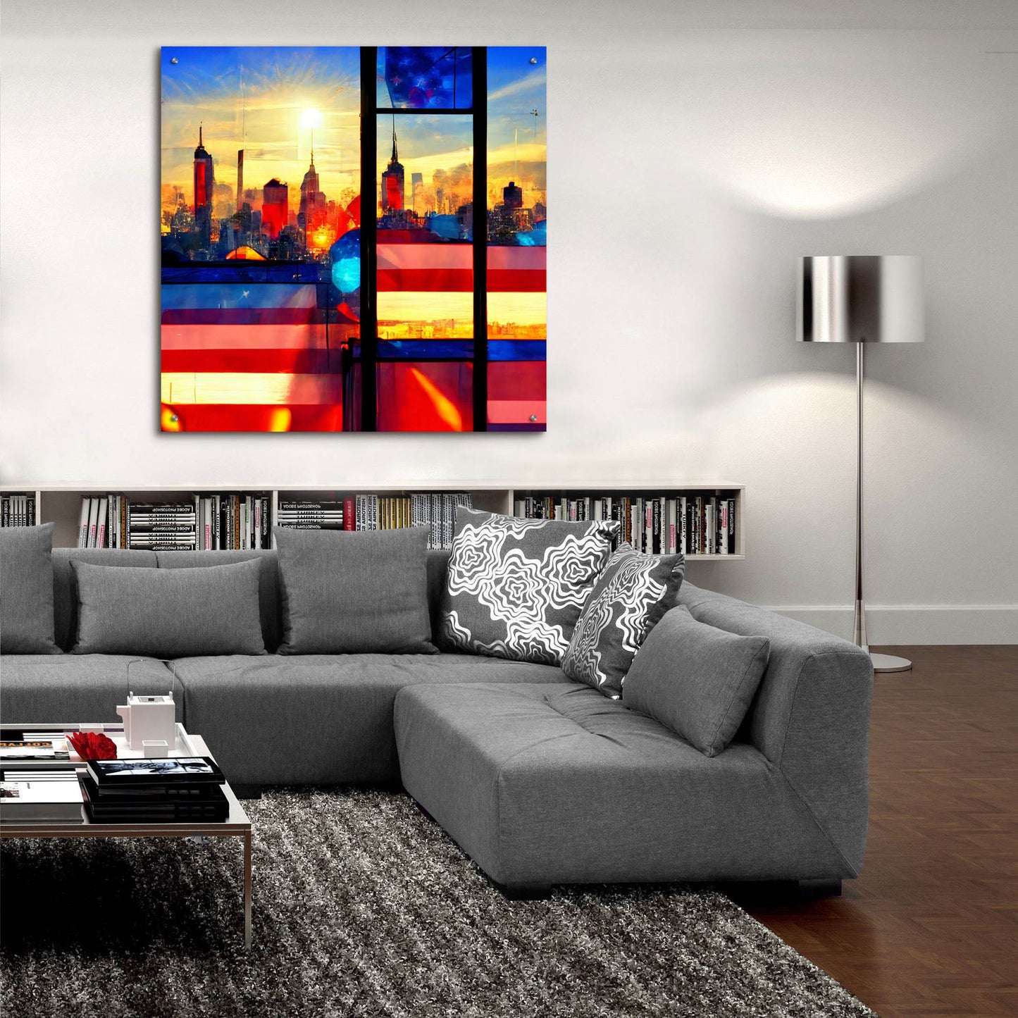 Epic Art 'New York 5' by Ray Heere, Acrylic Glass Wall Art,36x36