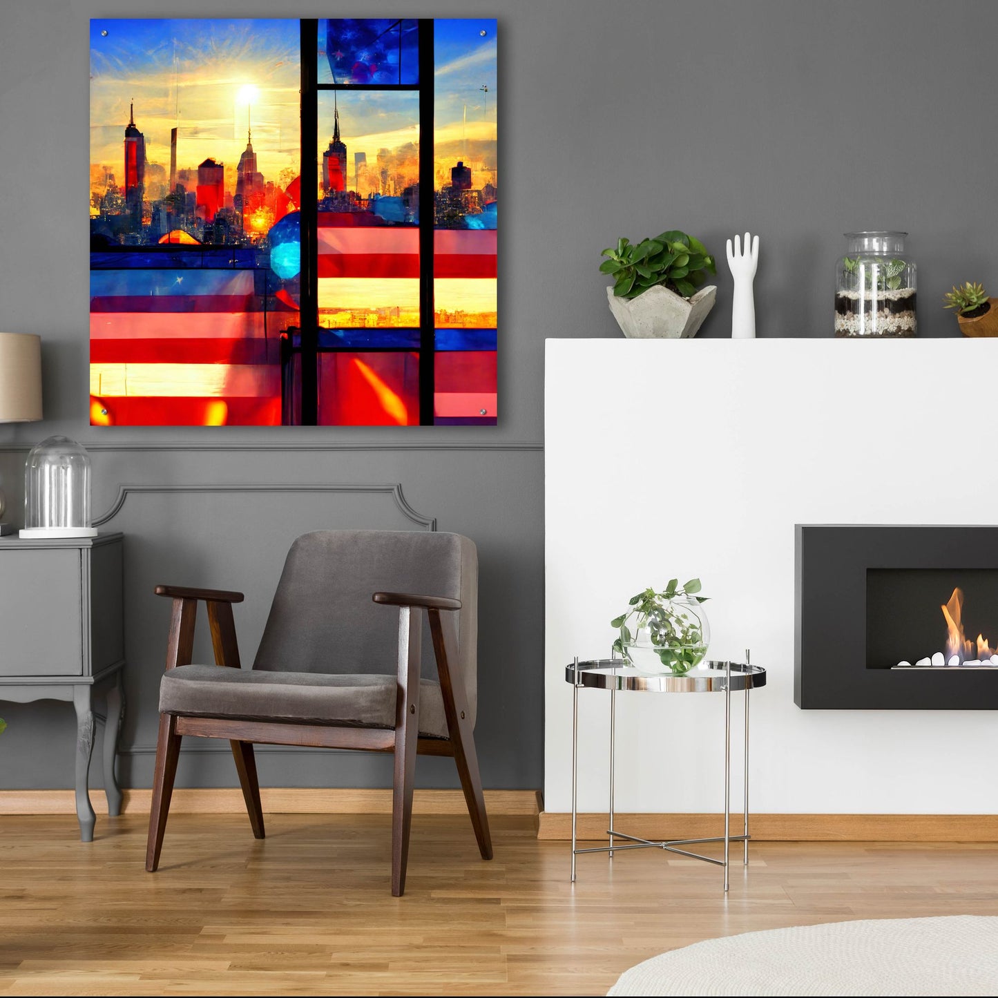 Epic Art 'New York 5' by Ray Heere, Acrylic Glass Wall Art,36x36