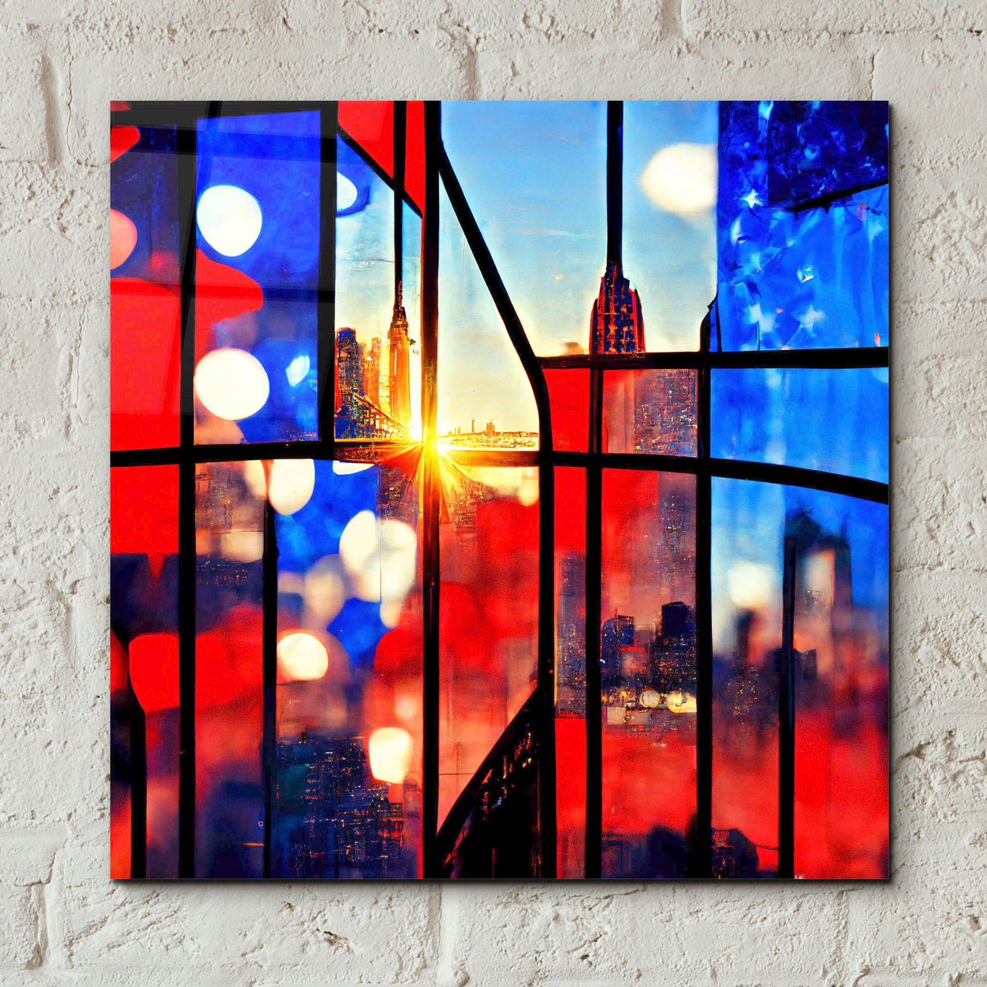 Epic Art 'New York 6' by Ray Heere, Acrylic Glass Wall Art,12x12