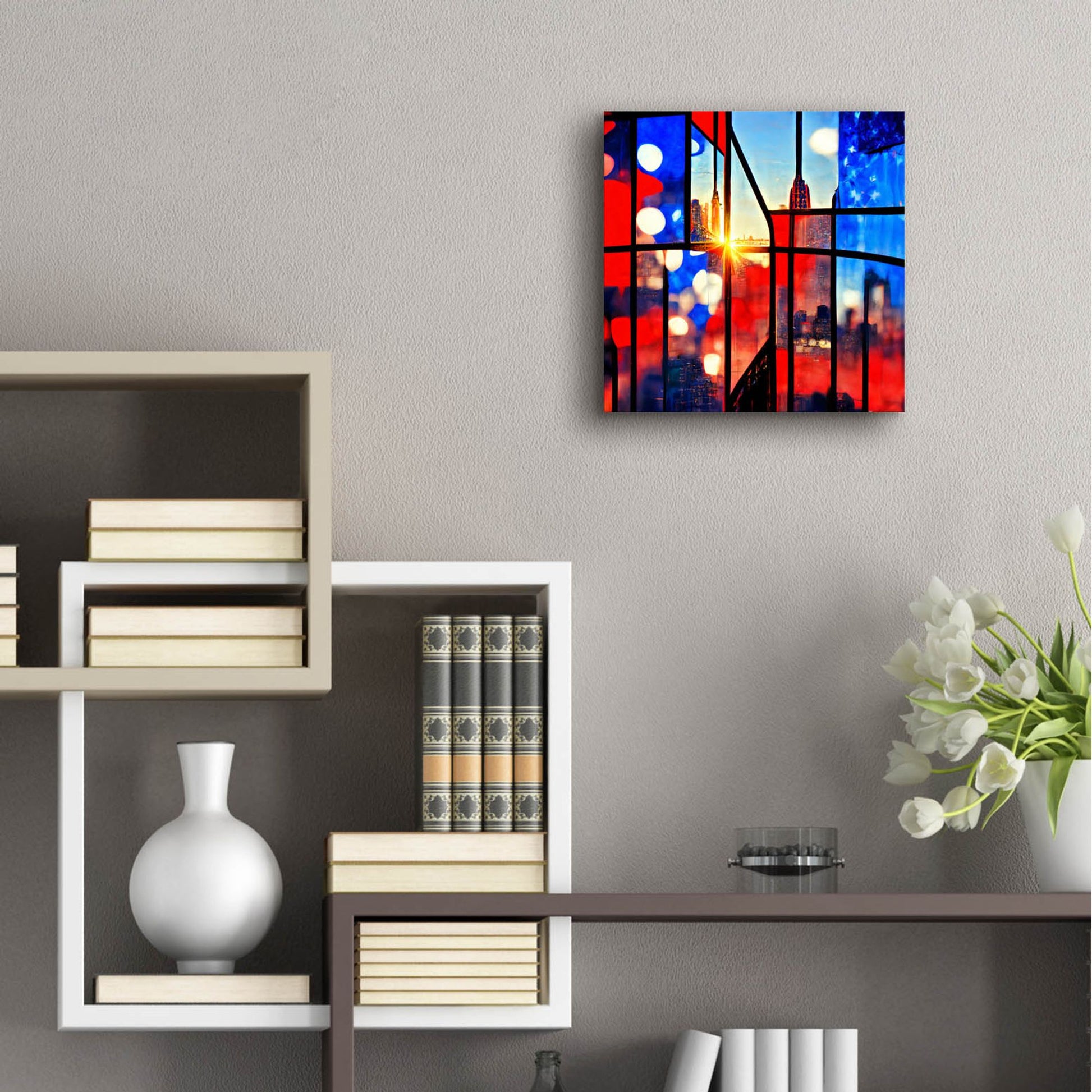 Epic Art 'New York 6' by Ray Heere, Acrylic Glass Wall Art,12x12