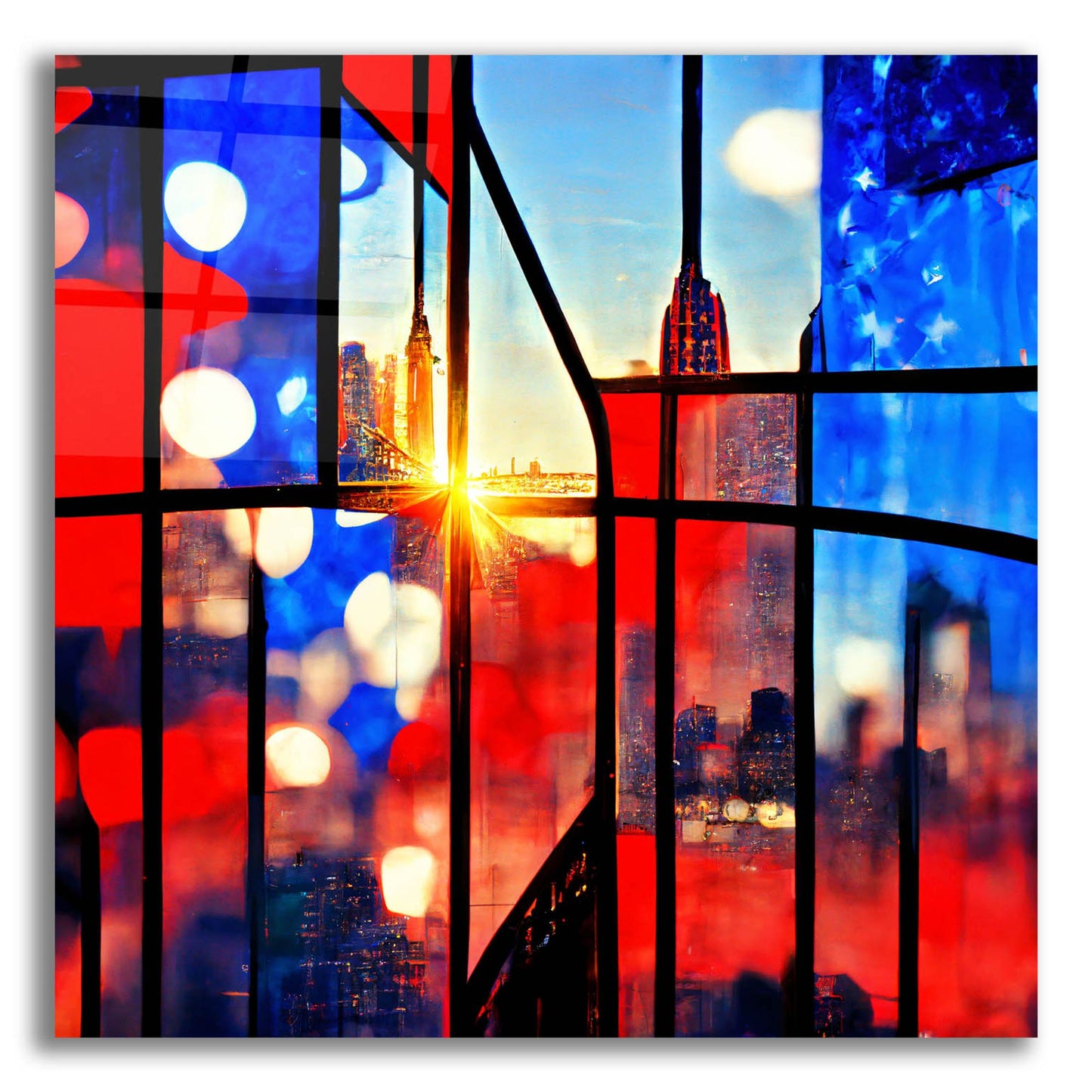 Epic Art 'New York 6' by Ray Heere, Acrylic Glass Wall Art,12x12