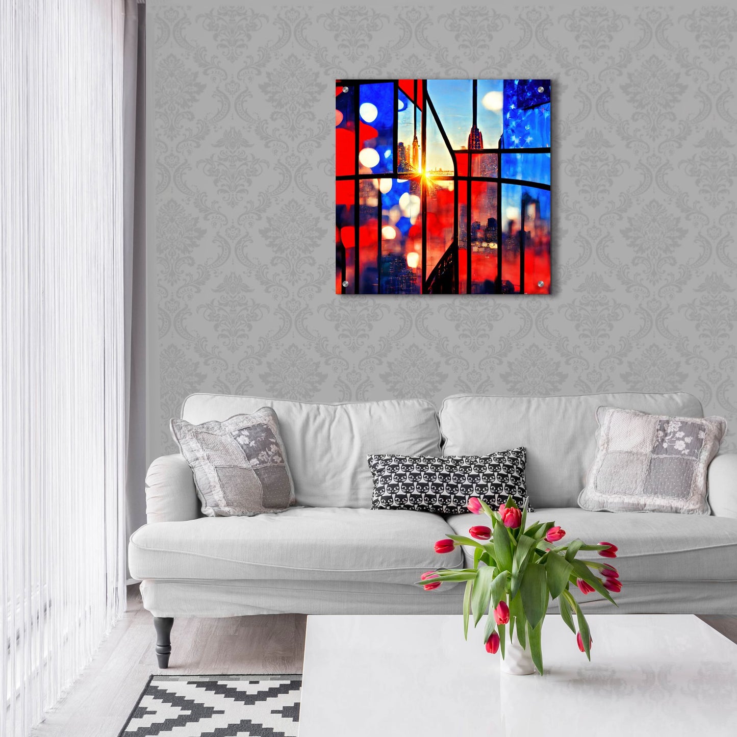 Epic Art 'New York 6' by Ray Heere, Acrylic Glass Wall Art,24x24