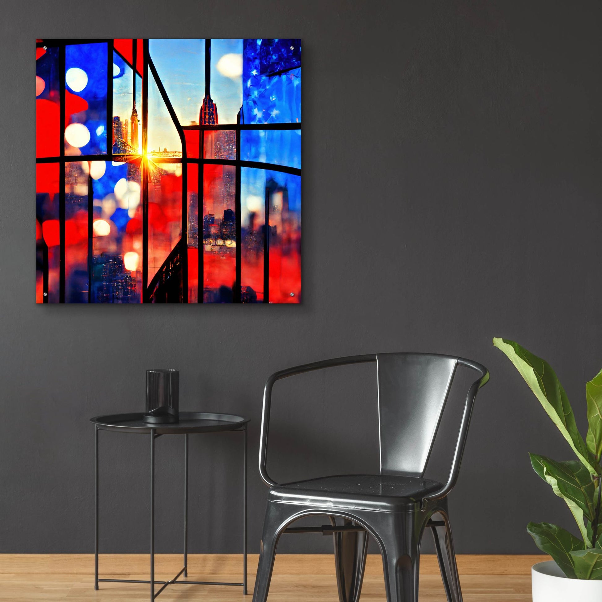 Epic Art 'New York 6' by Ray Heere, Acrylic Glass Wall Art,36x36