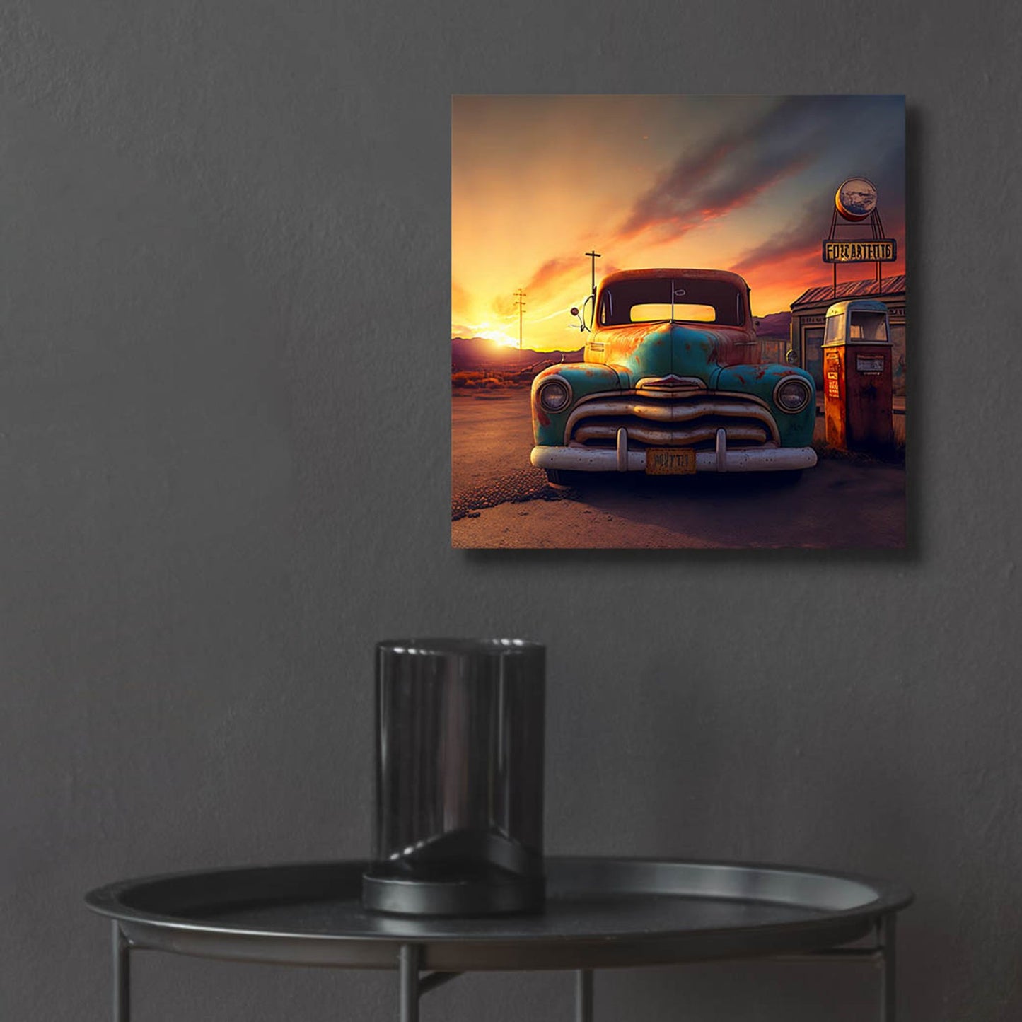 Epic Art 'Route 66 3' by Ray Heere, Acrylic Glass Wall Art,12x12