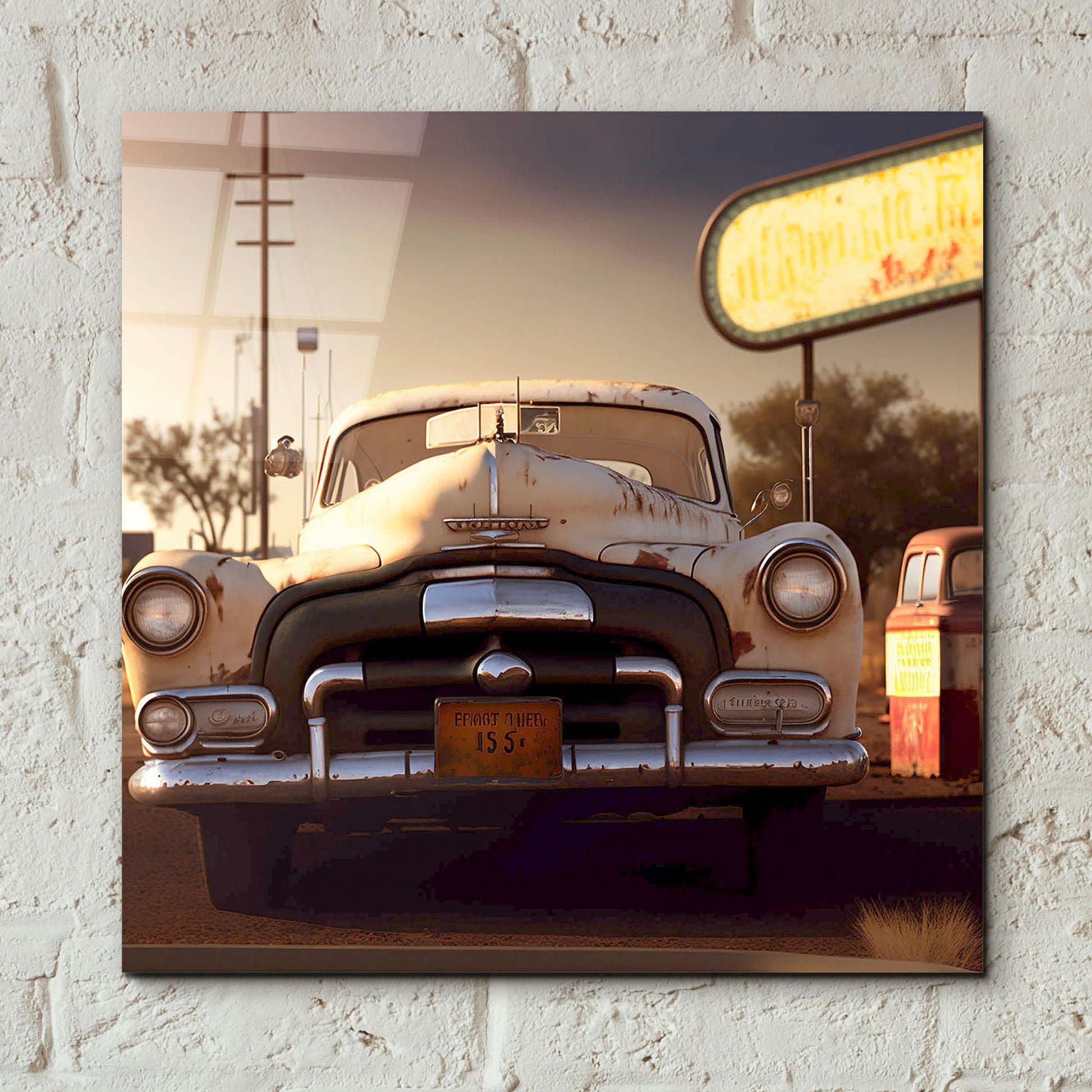 Epic Art 'Route 66 4' by Ray Heere, Acrylic Glass Wall Art,12x12