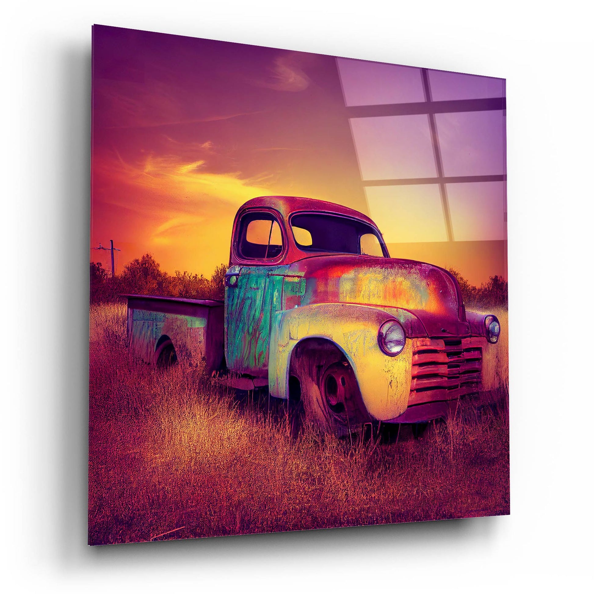 Epic Art 'Route 66 5' by Ray Heere, Acrylic Glass Wall Art,12x12