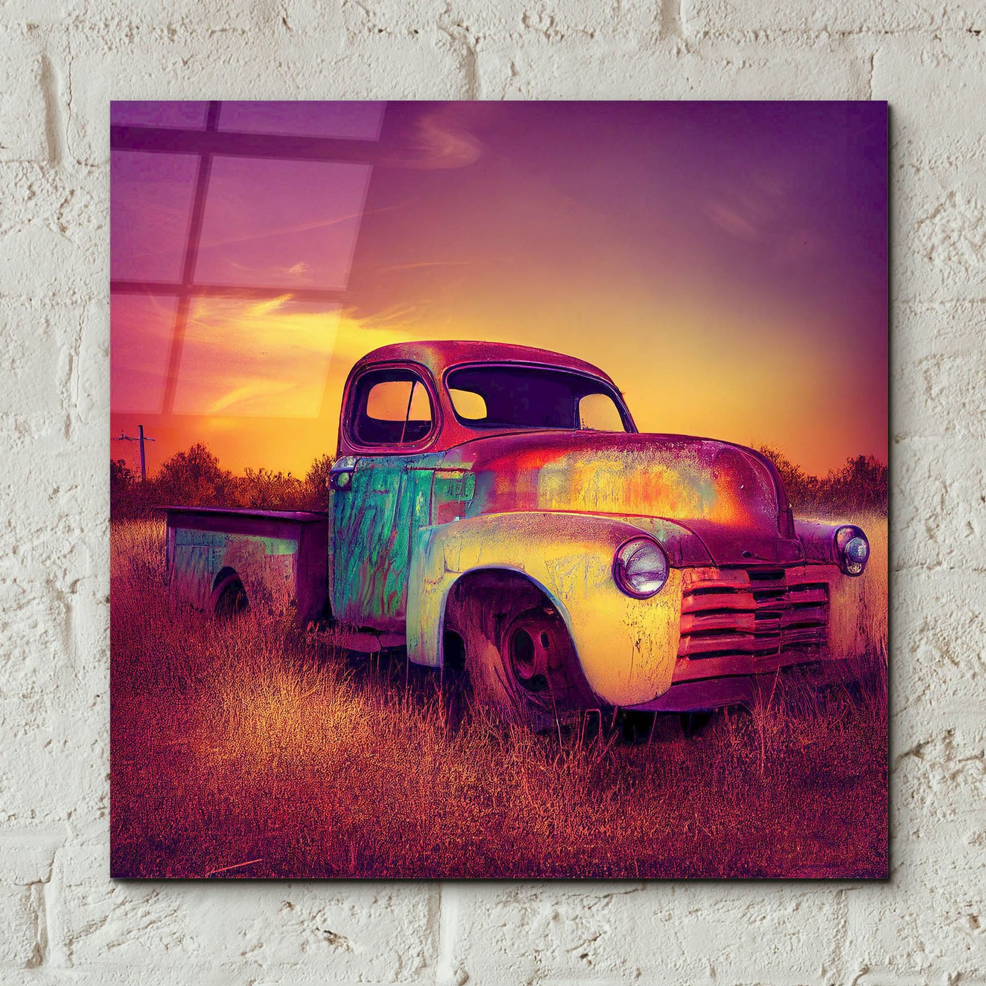 Epic Art 'Route 66 5' by Ray Heere, Acrylic Glass Wall Art,12x12