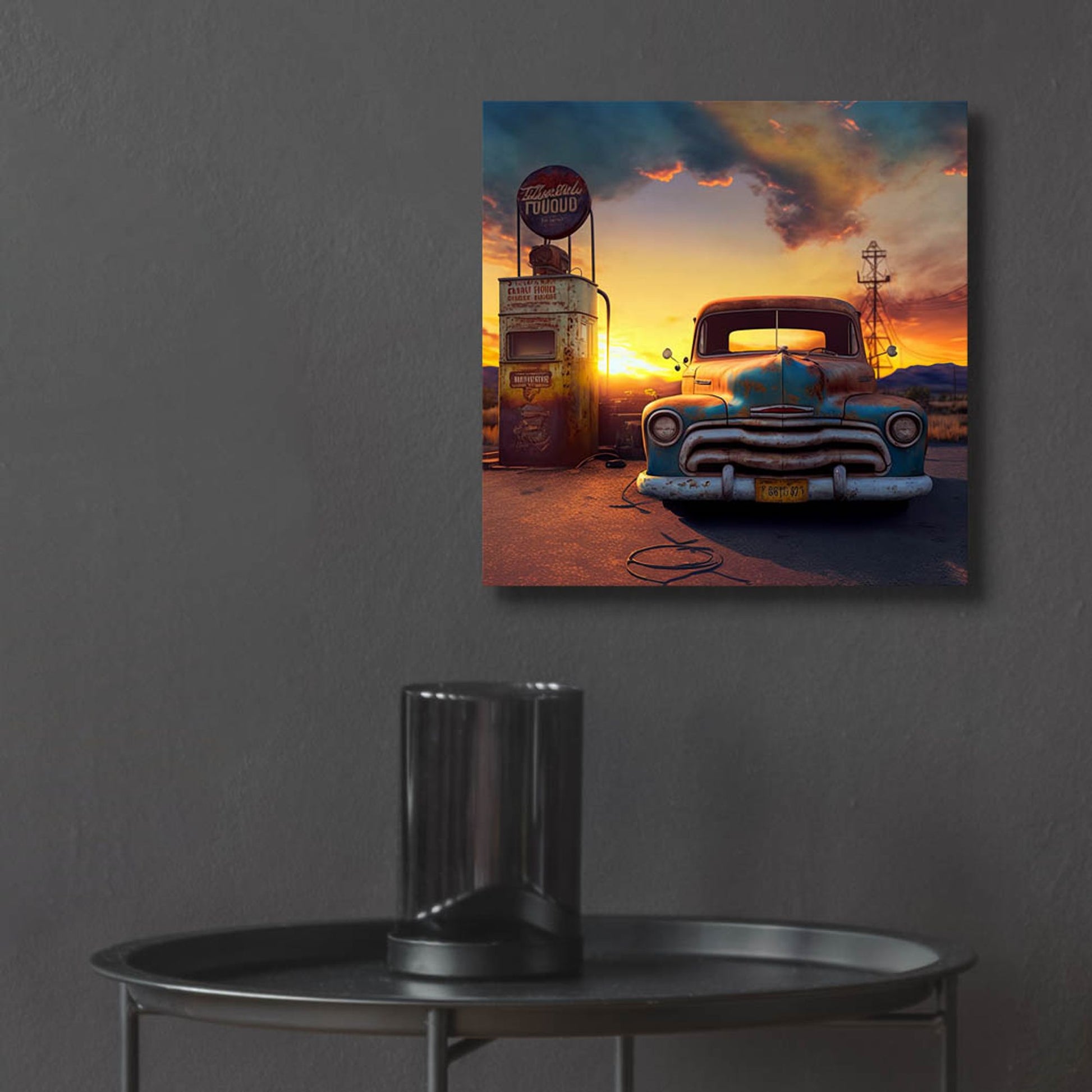 Epic Art 'Route 66 8' by Ray Heere, Acrylic Glass Wall Art,12x12