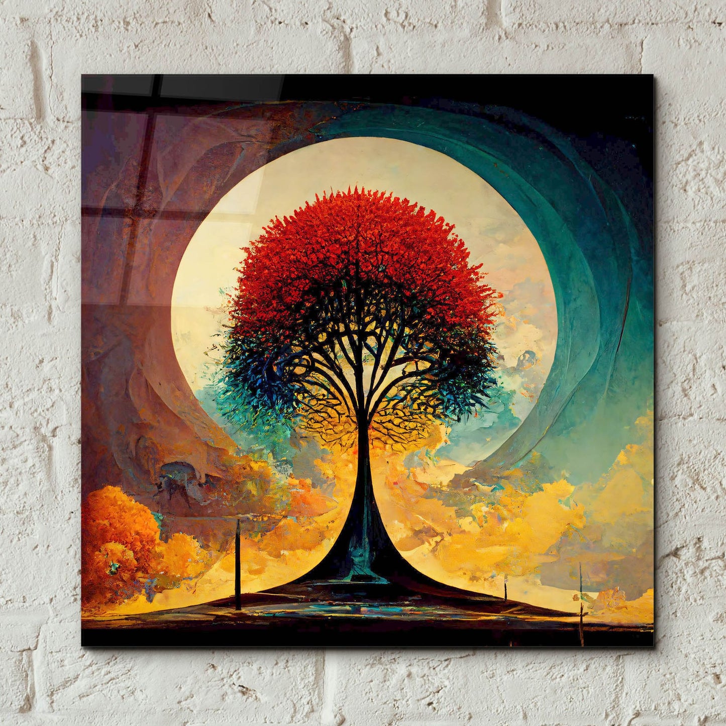 Epic Art 'Tree Of Life 11' by Ray Heere, Acrylic Glass Wall Art,12x12