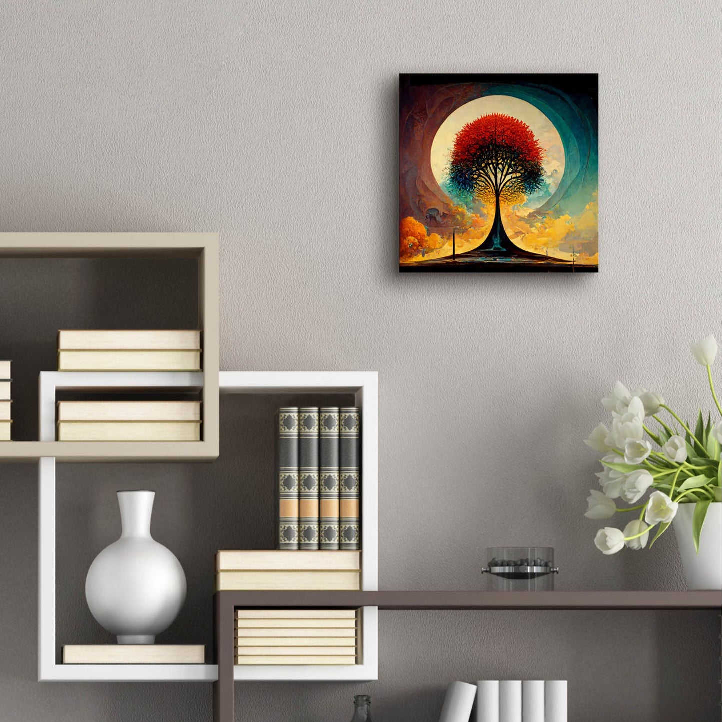 Epic Art 'Tree Of Life 11' by Ray Heere, Acrylic Glass Wall Art,12x12