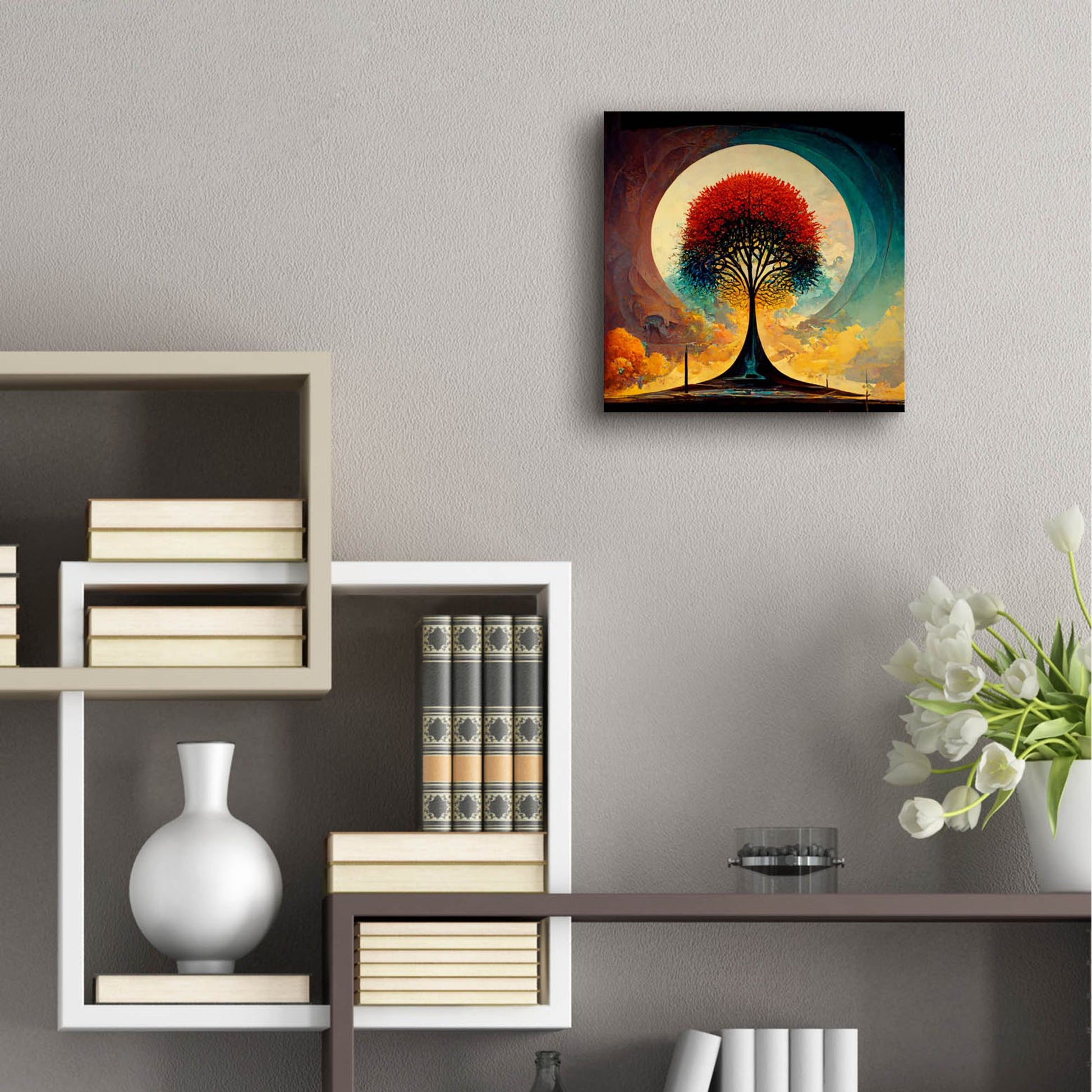 Epic Art 'Tree Of Life 11' by Ray Heere, Acrylic Glass Wall Art,12x12