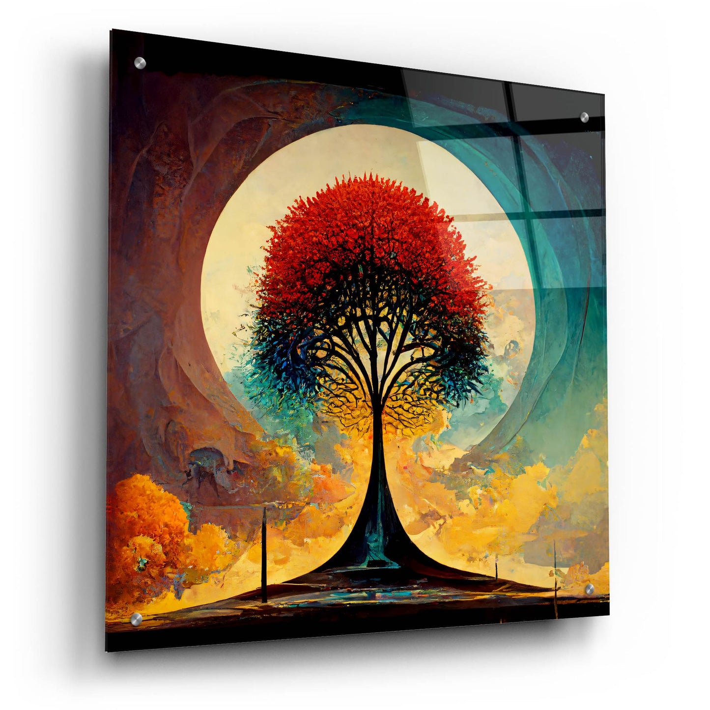 Epic Art 'Tree Of Life 11' by Ray Heere, Acrylic Glass Wall Art,24x24