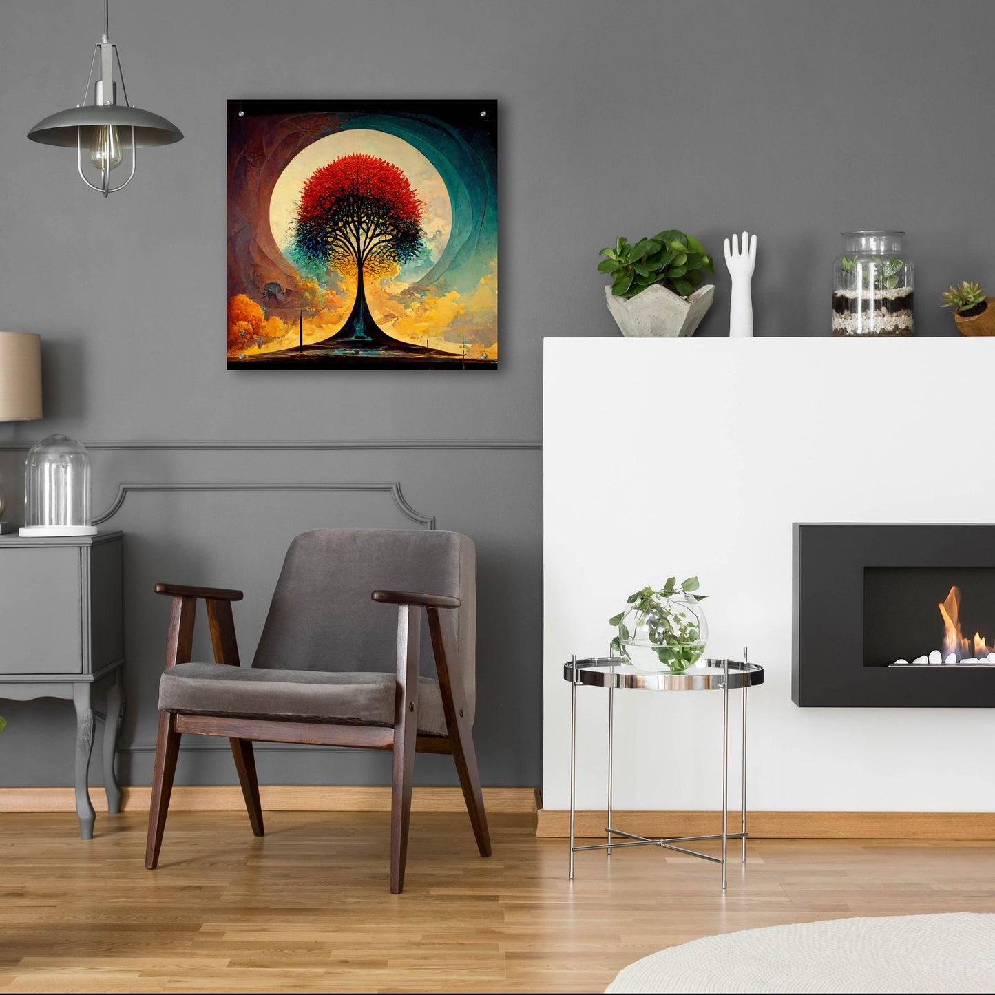 Epic Art 'Tree Of Life 11' by Ray Heere, Acrylic Glass Wall Art,24x24