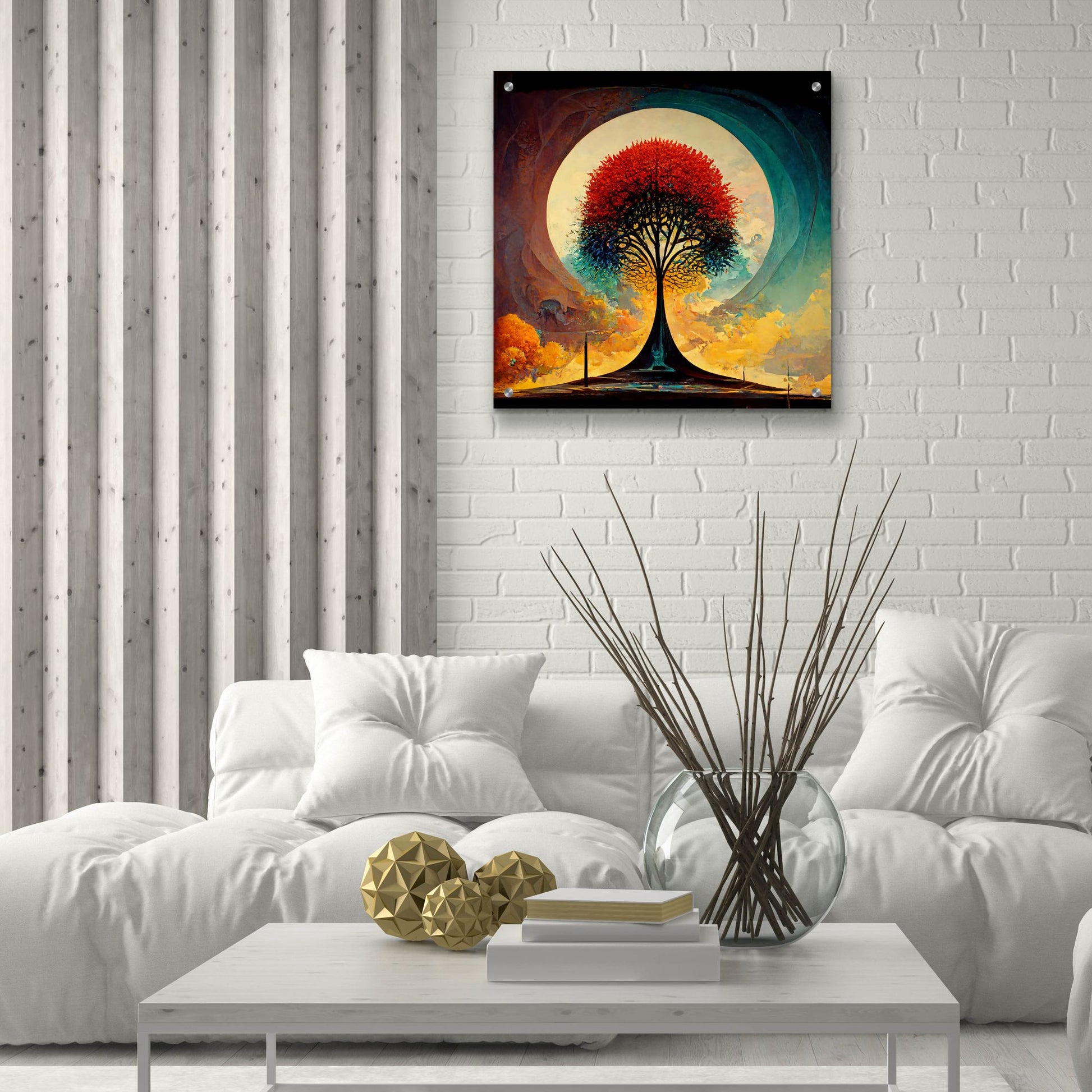 Epic Art 'Tree Of Life 11' by Ray Heere, Acrylic Glass Wall Art,24x24