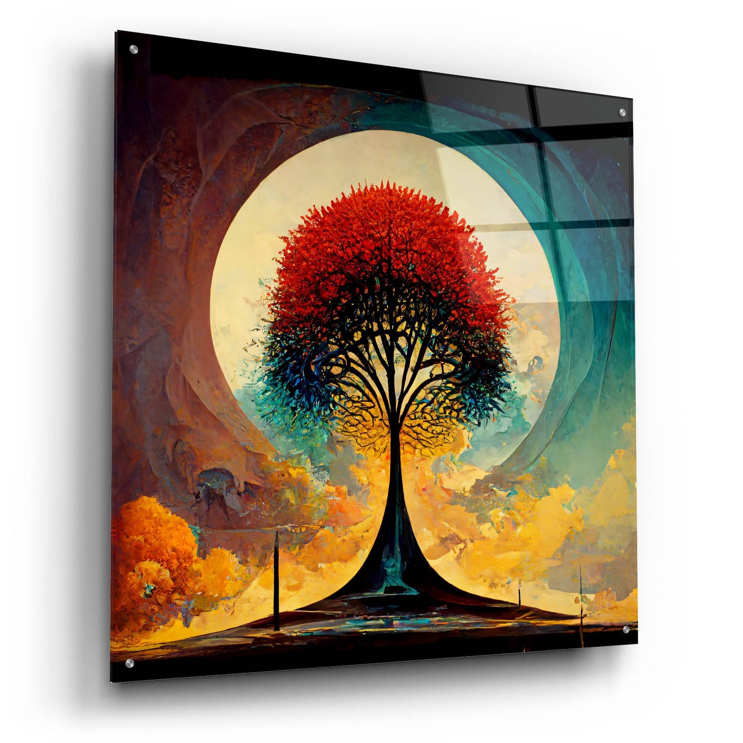 Epic Art 'Tree Of Life 11' by Ray Heere, Acrylic Glass Wall Art,36x36