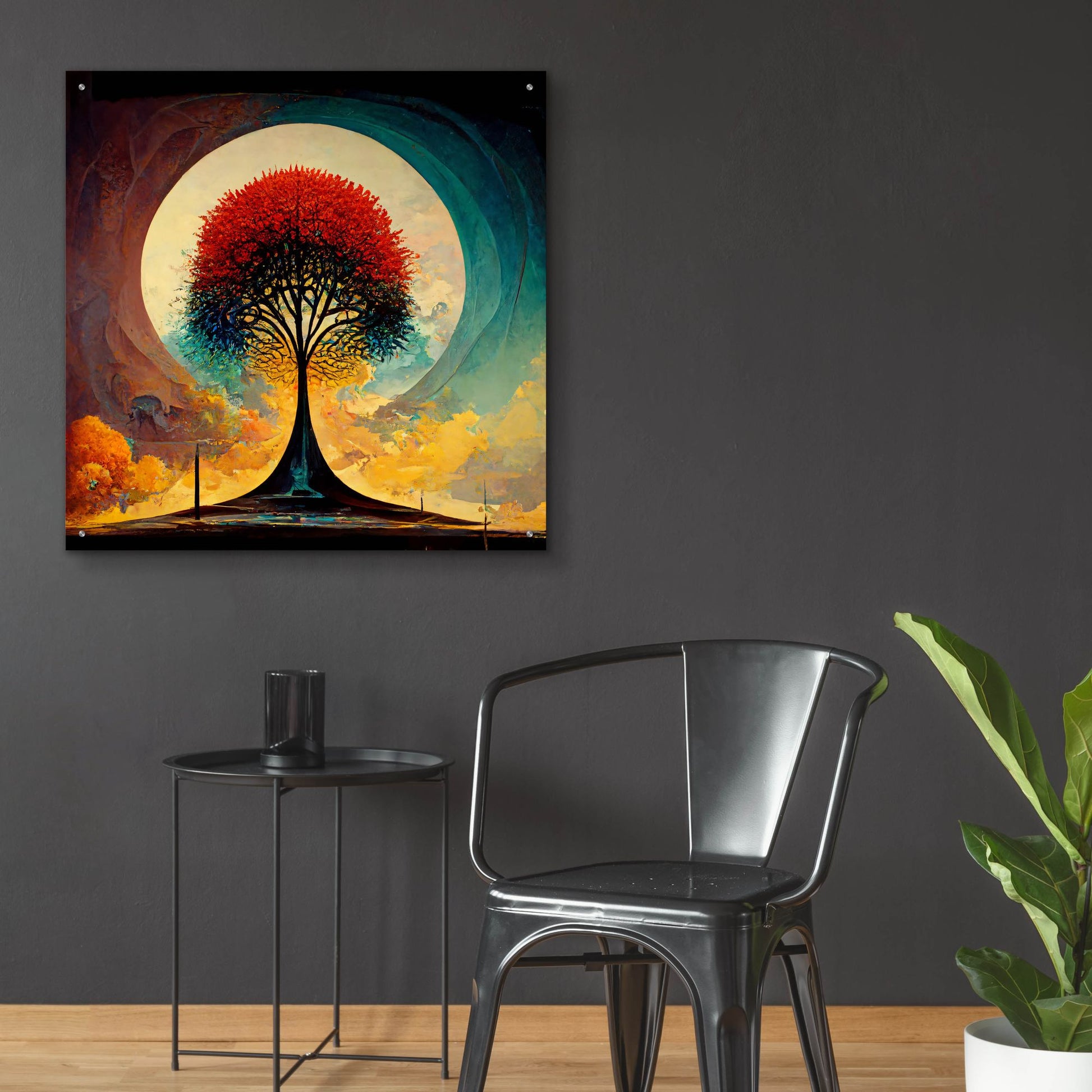 Epic Art 'Tree Of Life 11' by Ray Heere, Acrylic Glass Wall Art,36x36